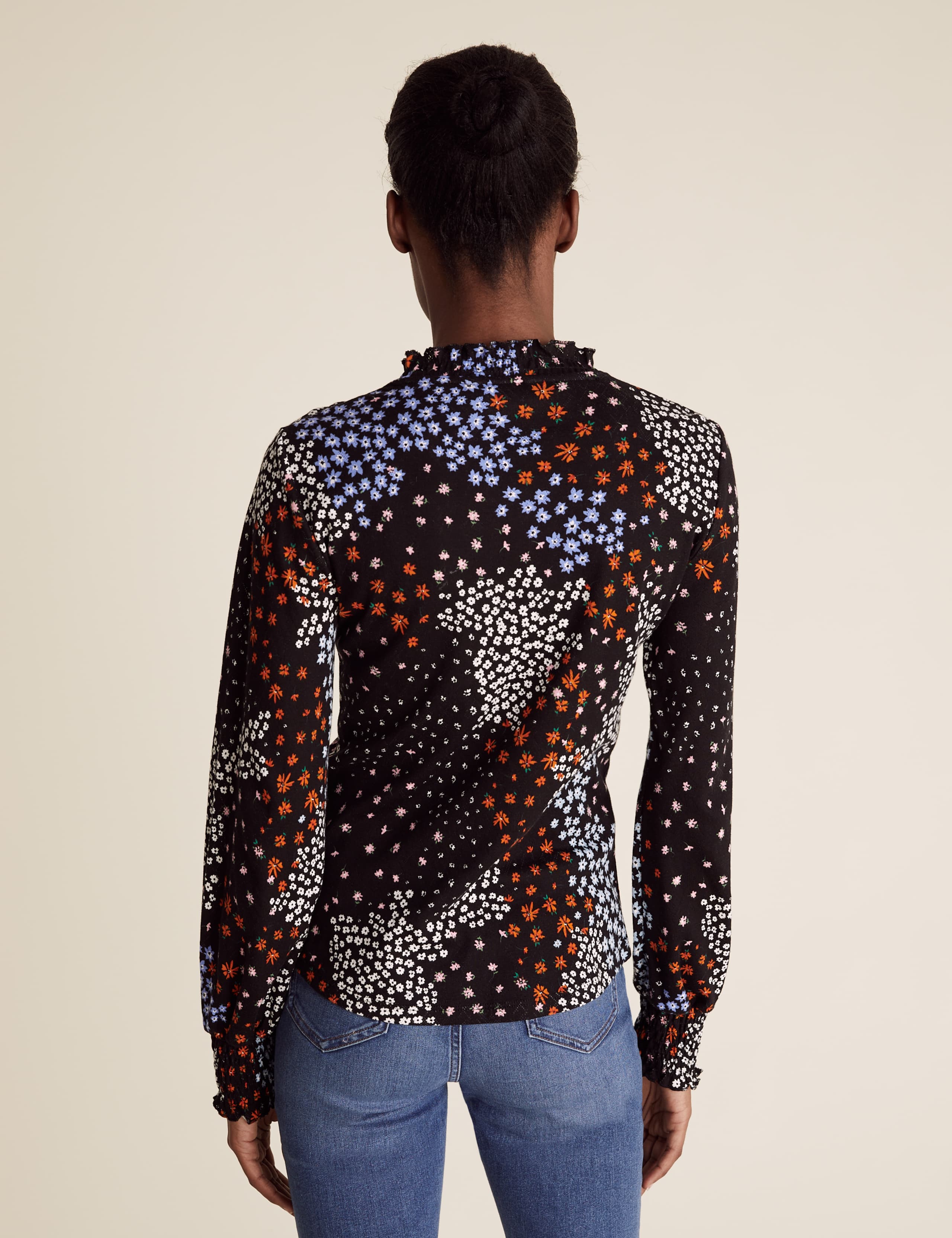 Pure Cotton Floral Regular Fit Top 4 of 4