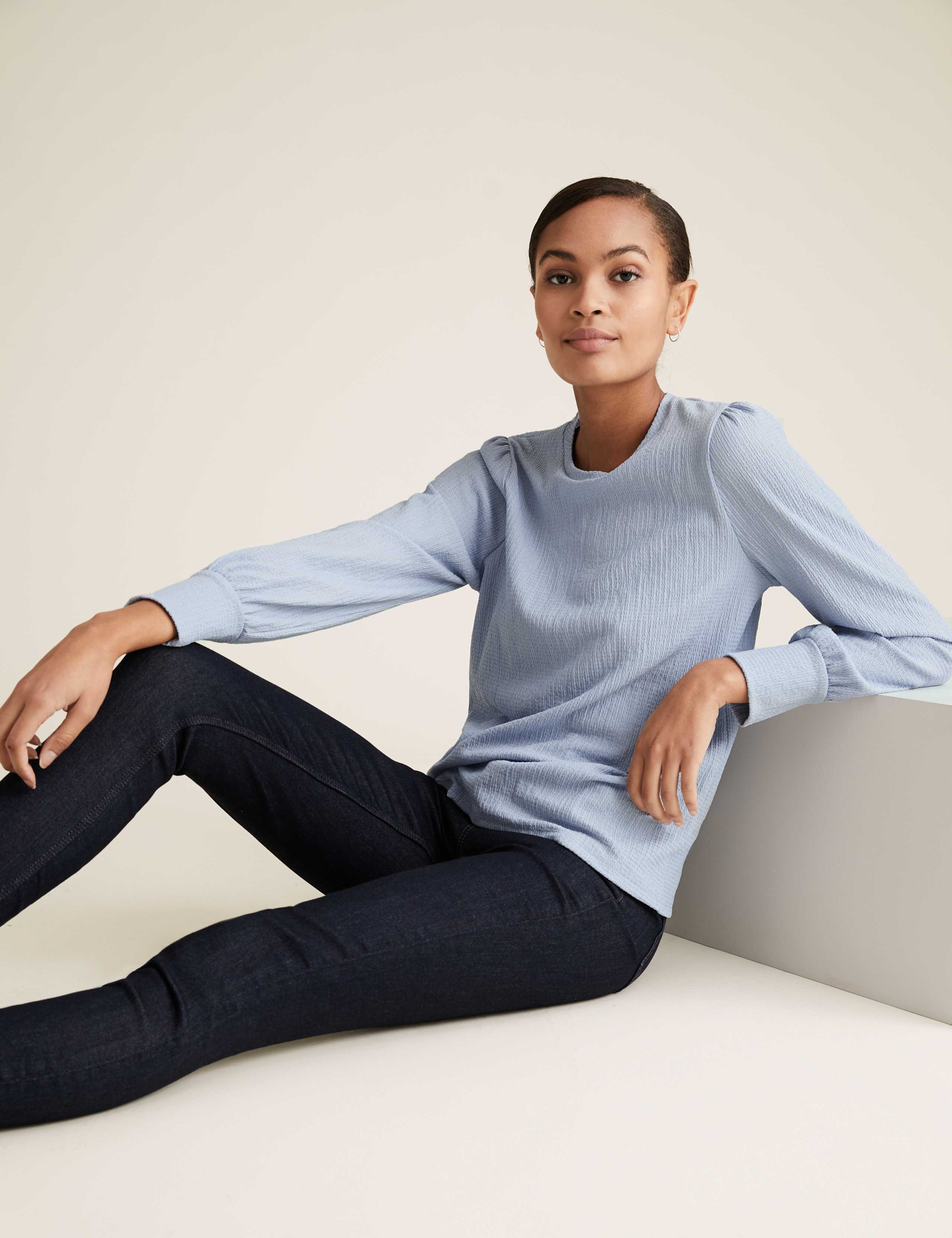 Textured Regular Fit Long Sleeve Top 3 of 4
