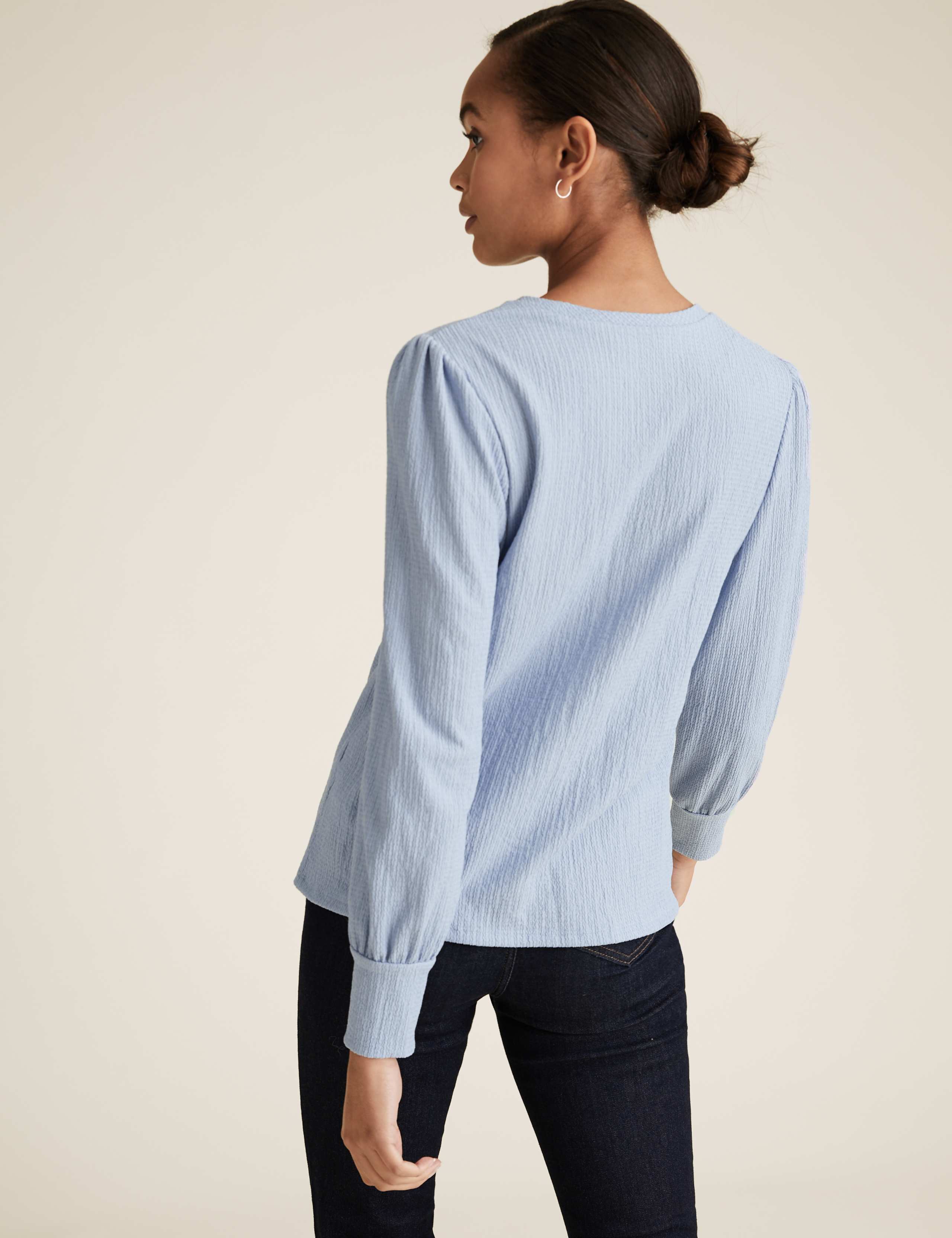 Textured Regular Fit Long Sleeve Top 4 of 4