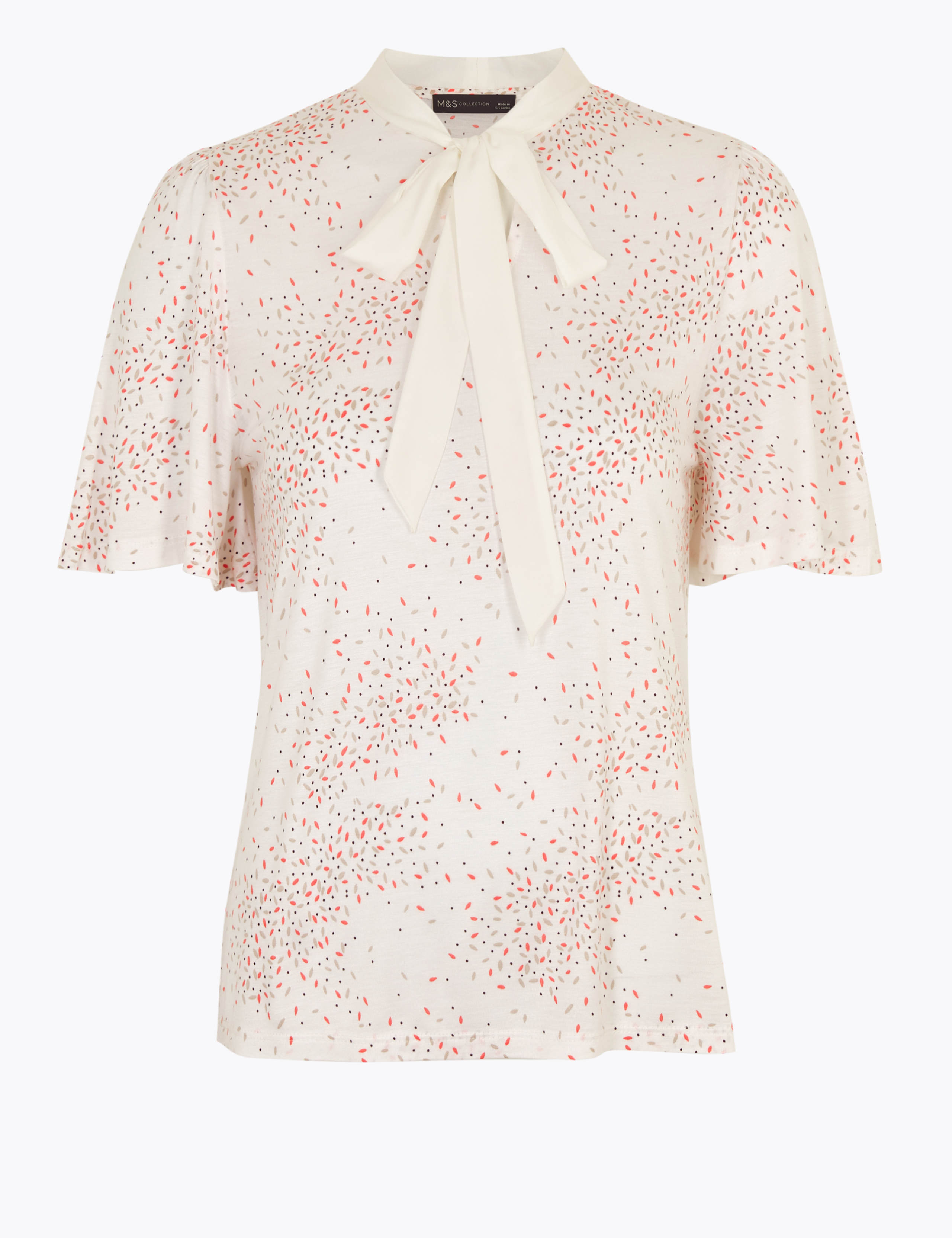 Printed Pussybow Tie Neck Blouse 2 of 4