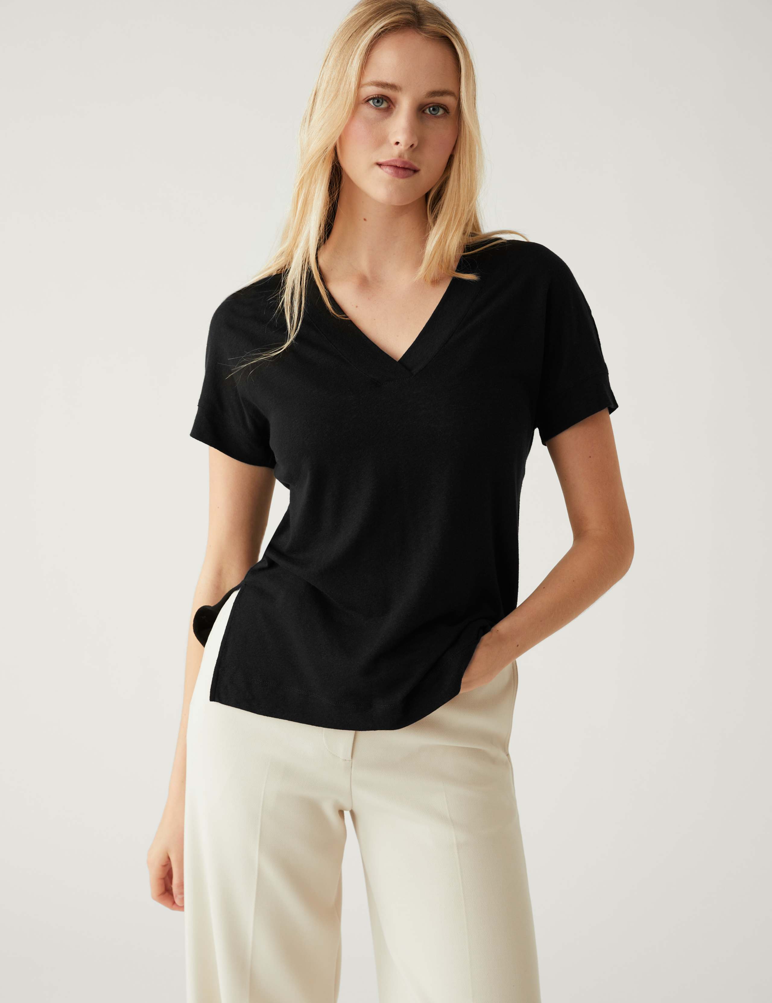 Linen Rich Regular Fit T-Shirt 3 of 5