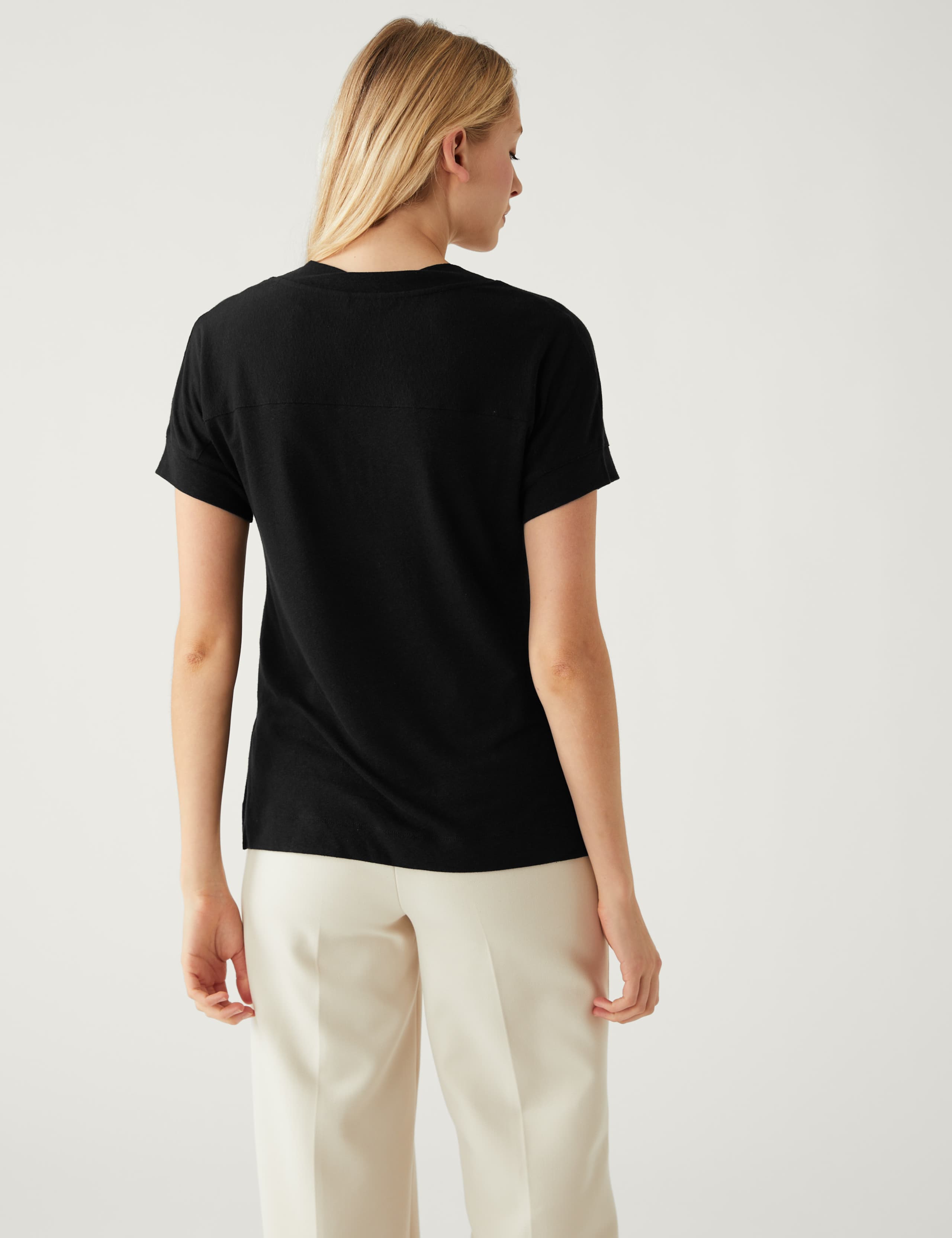 Linen Rich Regular Fit T-Shirt 5 of 5