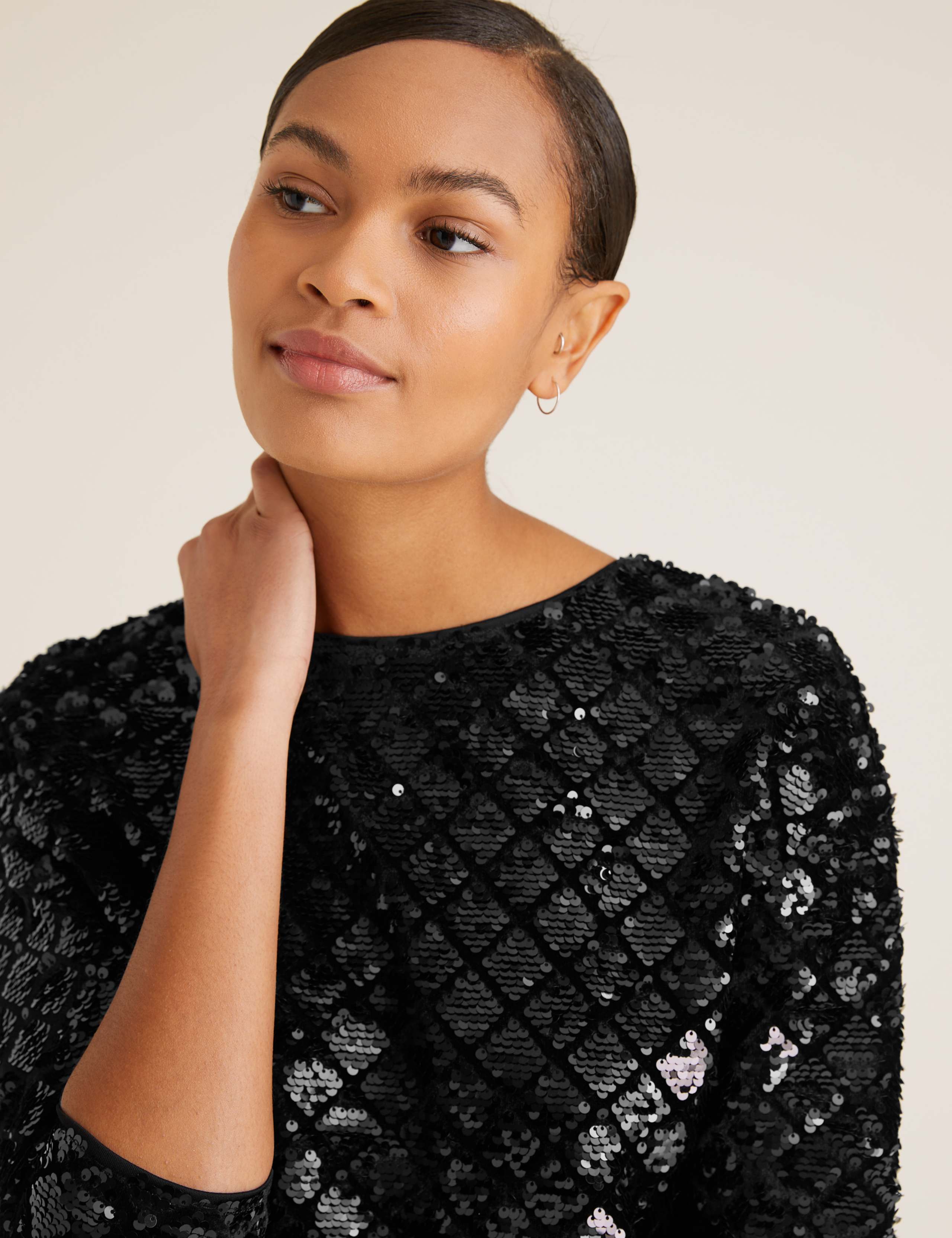 Sequin Long Sleeve Top 4 of 5