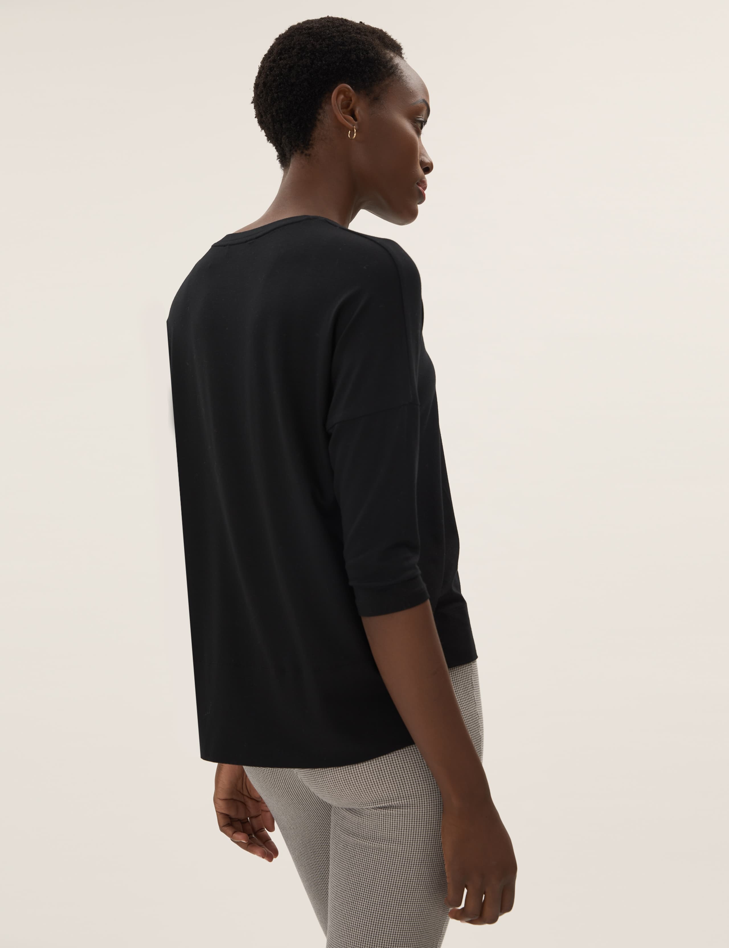 Modal Rich Regular Fit 3/4 Sleeve Top 4 of 4