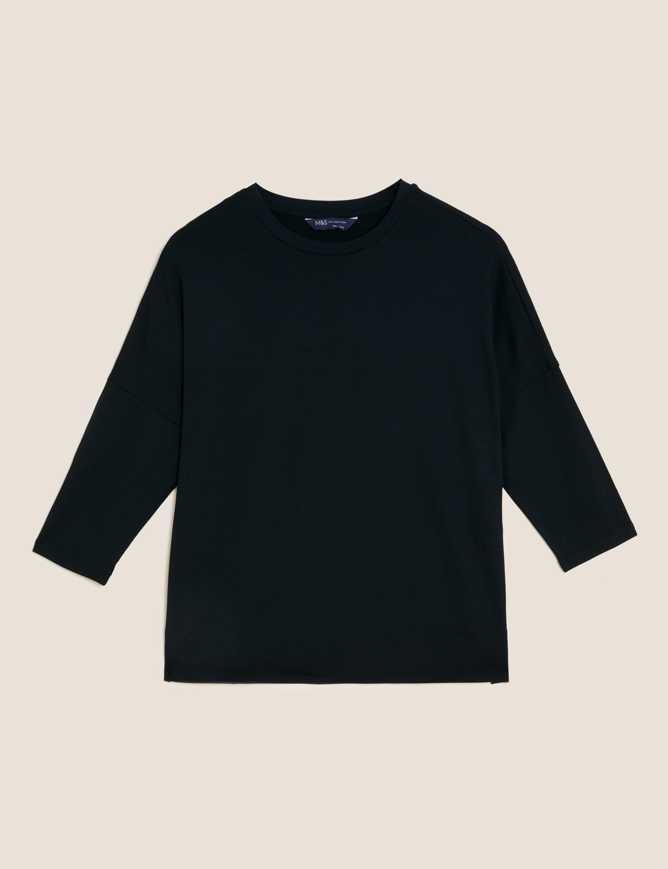 Modal Rich Regular Fit 3/4 Sleeve Top 2 of 4
