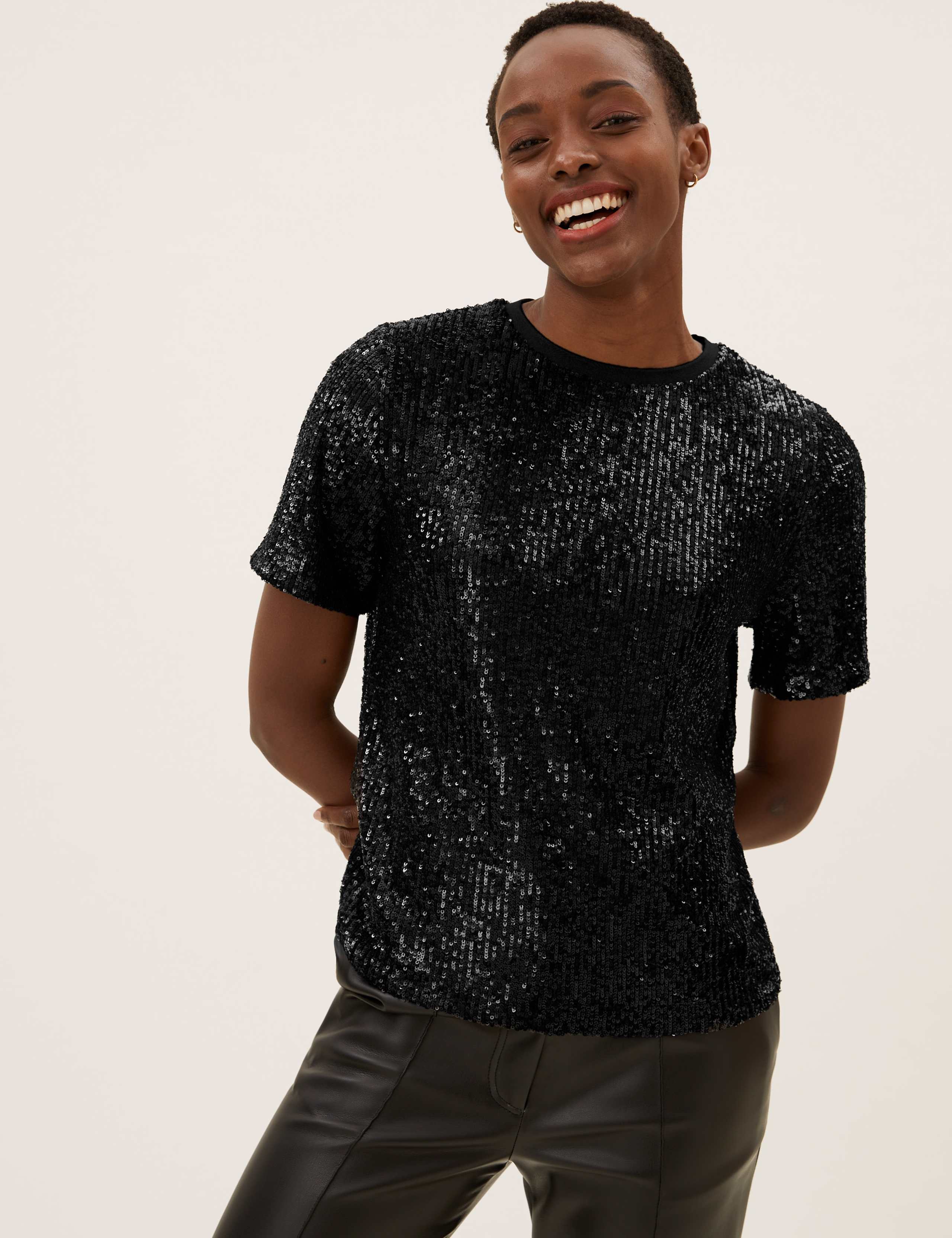 Sequin Regular Fit T-Shirt 1 of 6