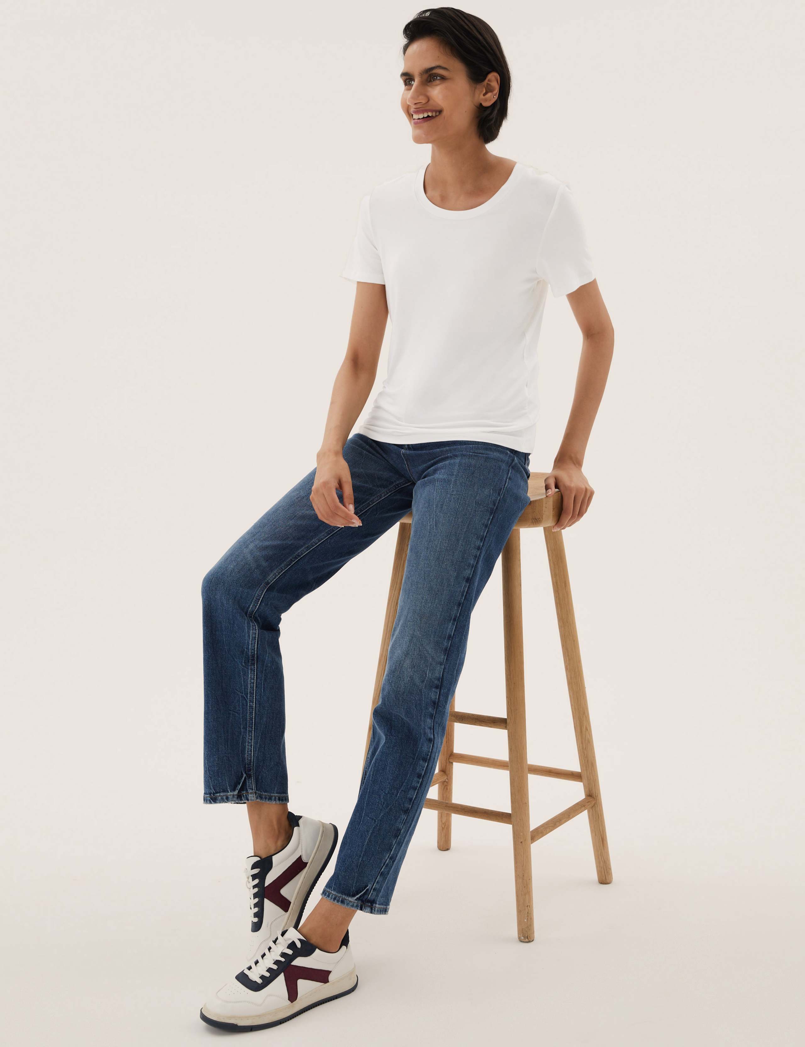 Modal Scoop Neck Short Sleeve Top 1 of 4