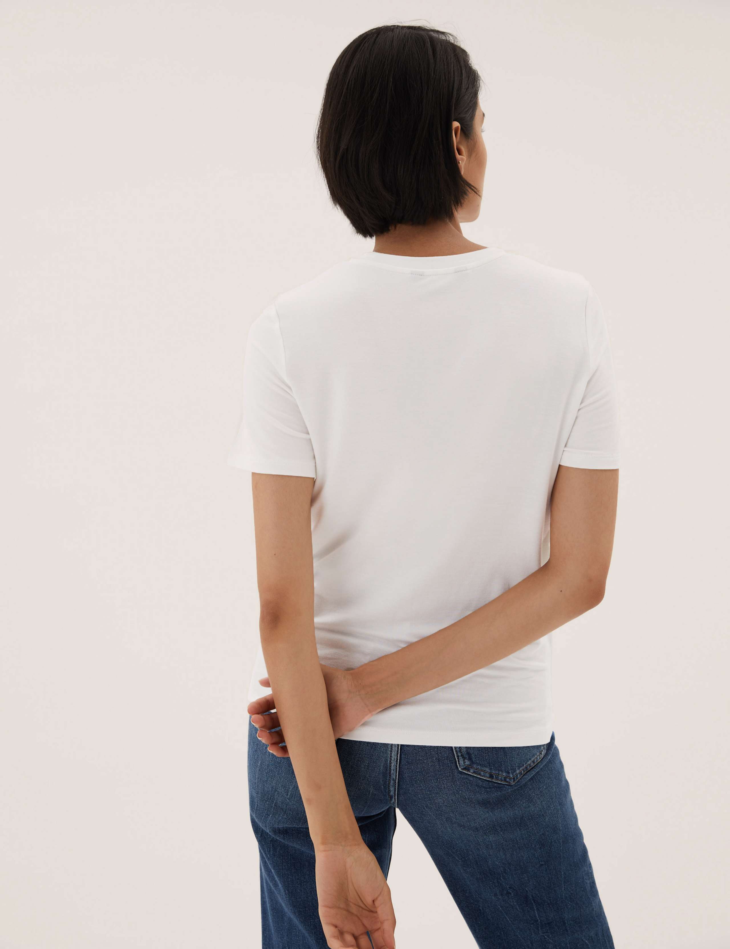 Modal Scoop Neck Short Sleeve Top 3 of 4