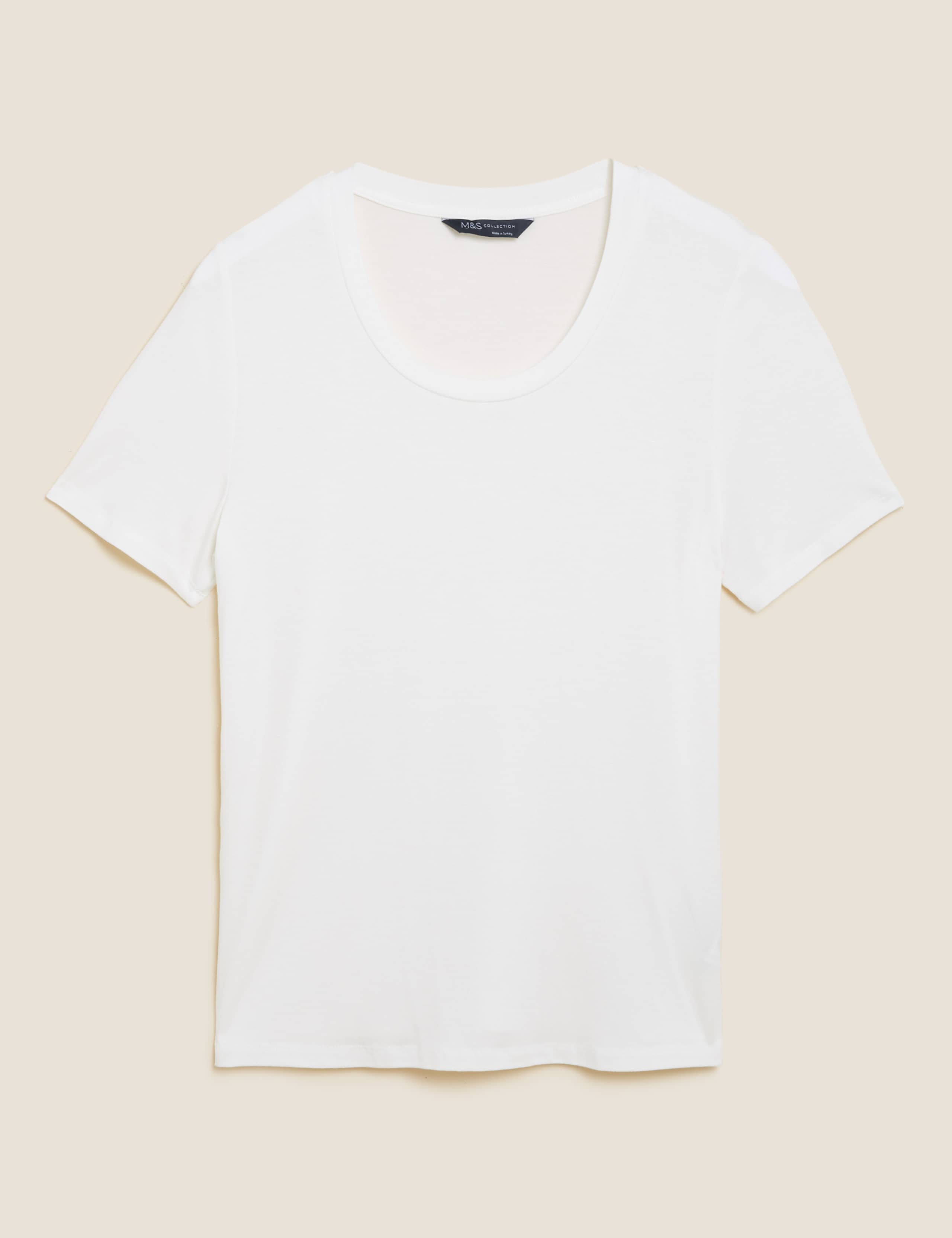 Modal Scoop Neck Short Sleeve Top 2 of 4