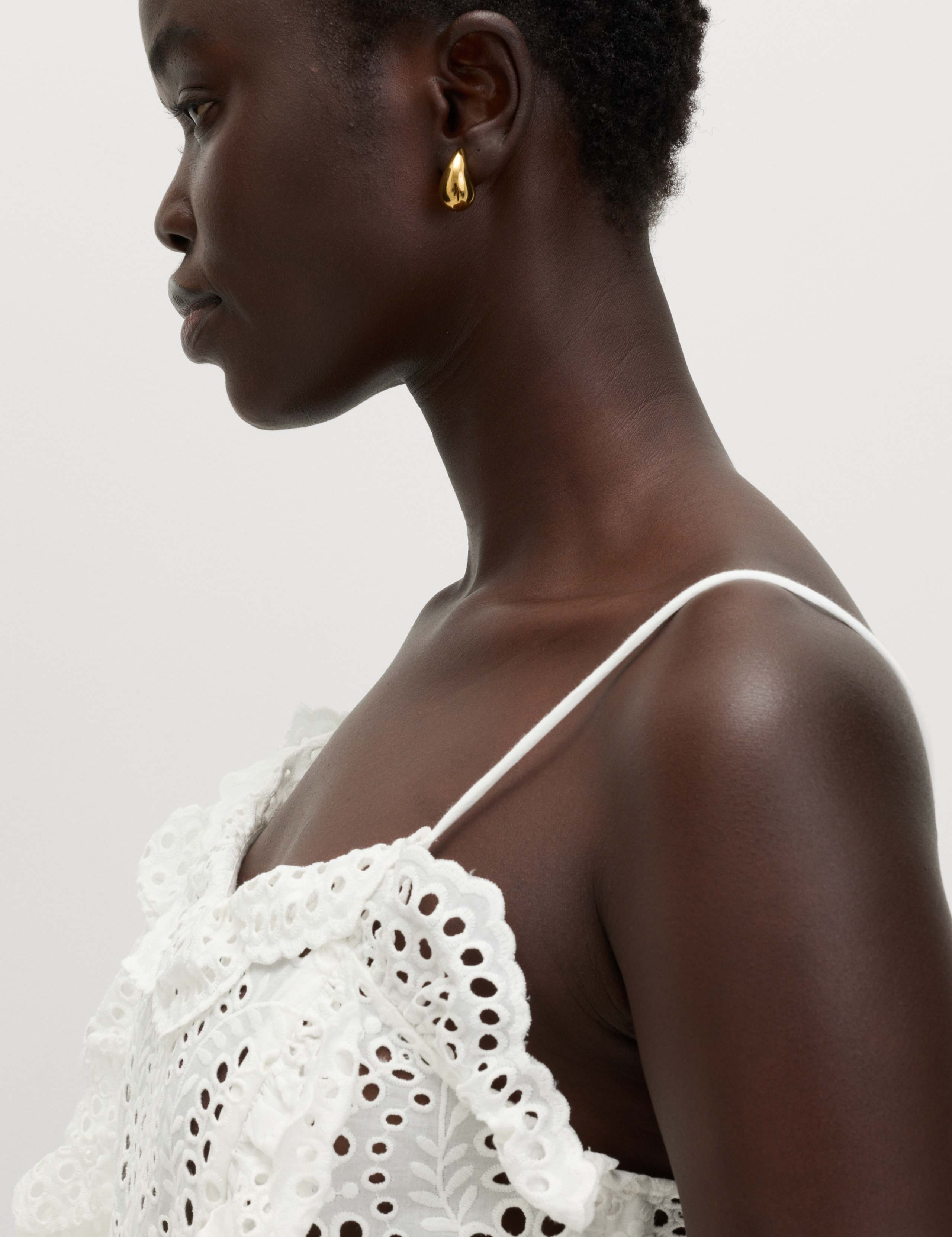 Pure Cotton Broderie Ruffle Cutwork Cami 3 of 7