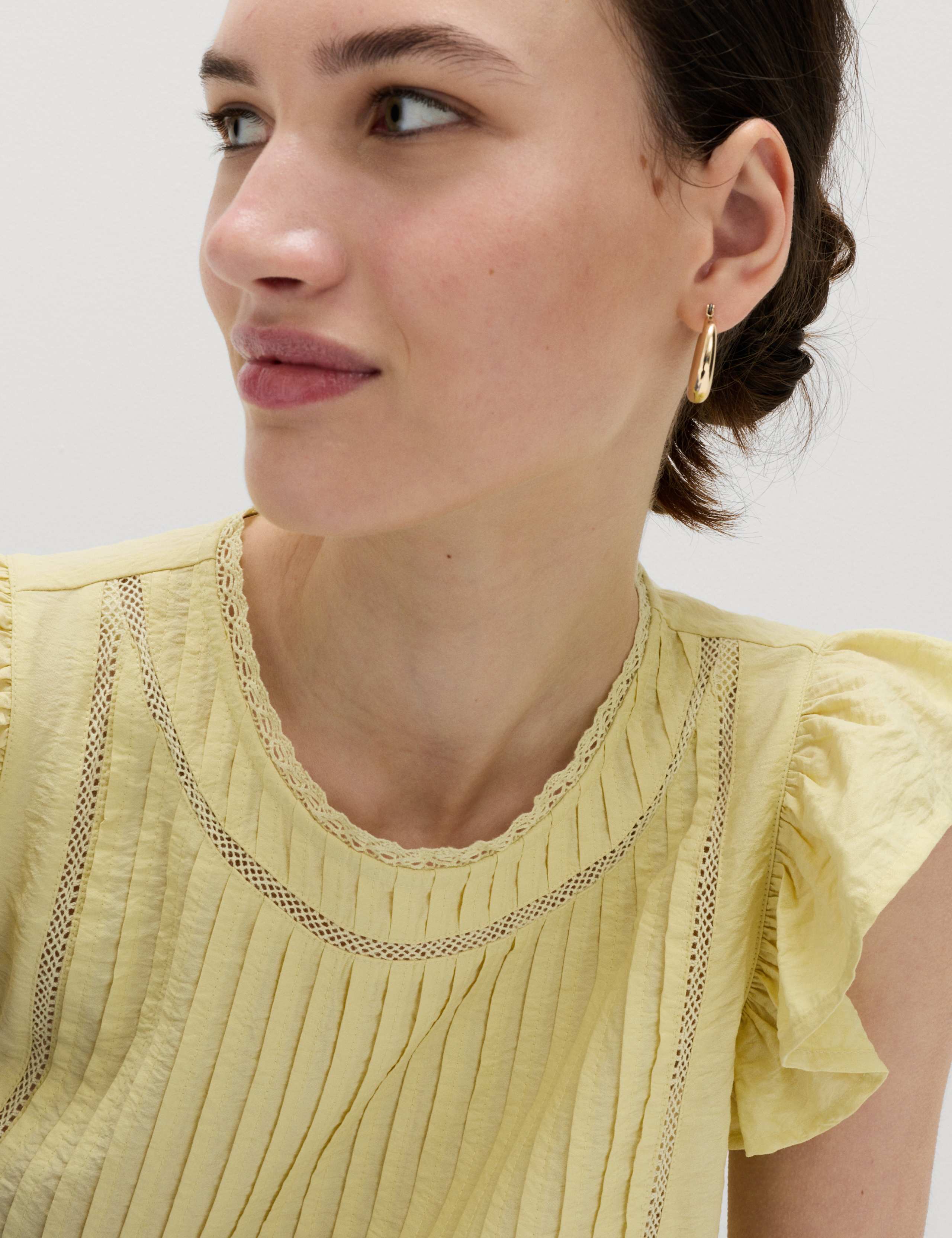 Lace Insert Ruffle Top 3 of 7