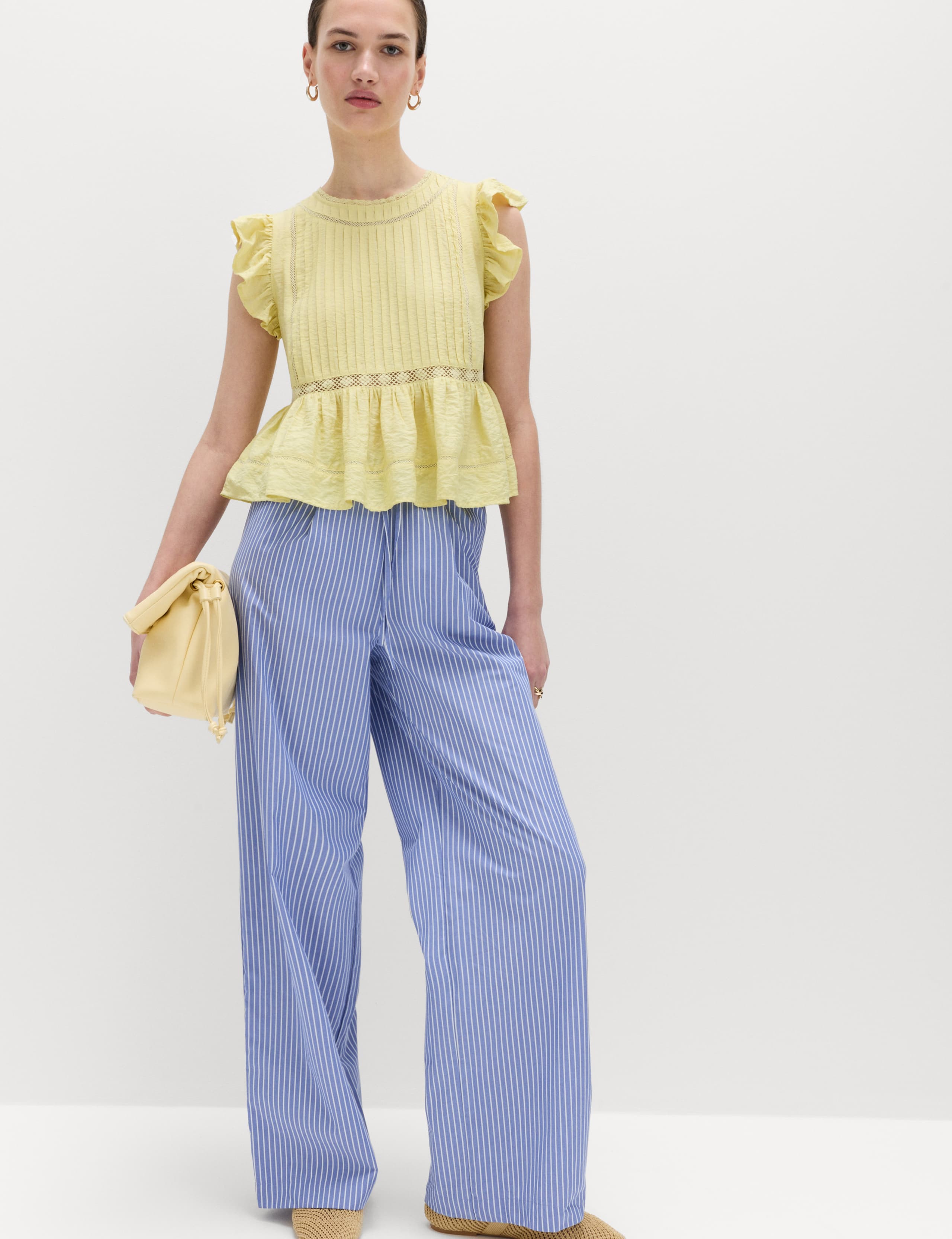 Lace Insert Ruffle Top 5 of 7