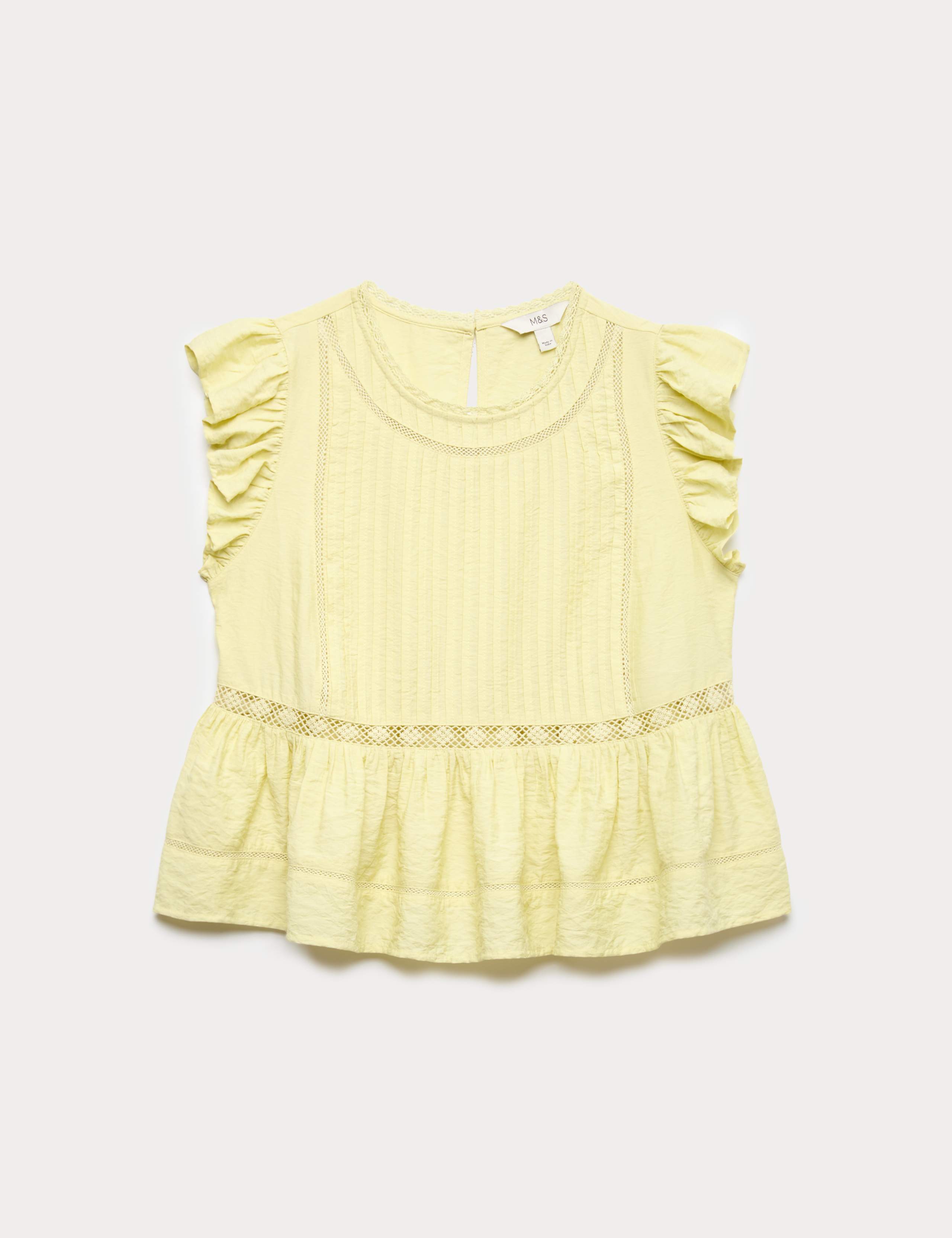 Lace Insert Ruffle Top 2 of 7