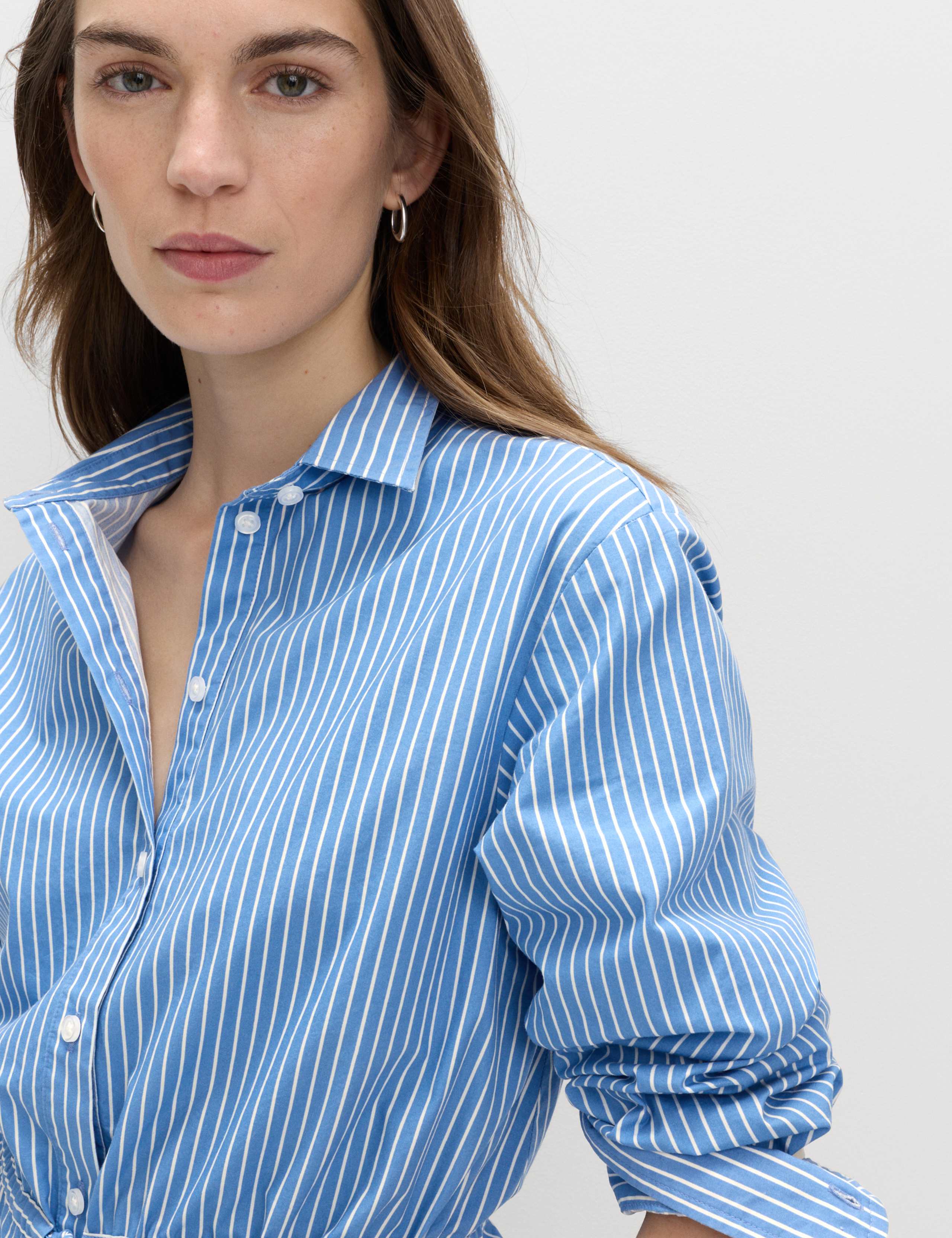 Pure Cotton Striped Drawstring Shirt 3 of 6