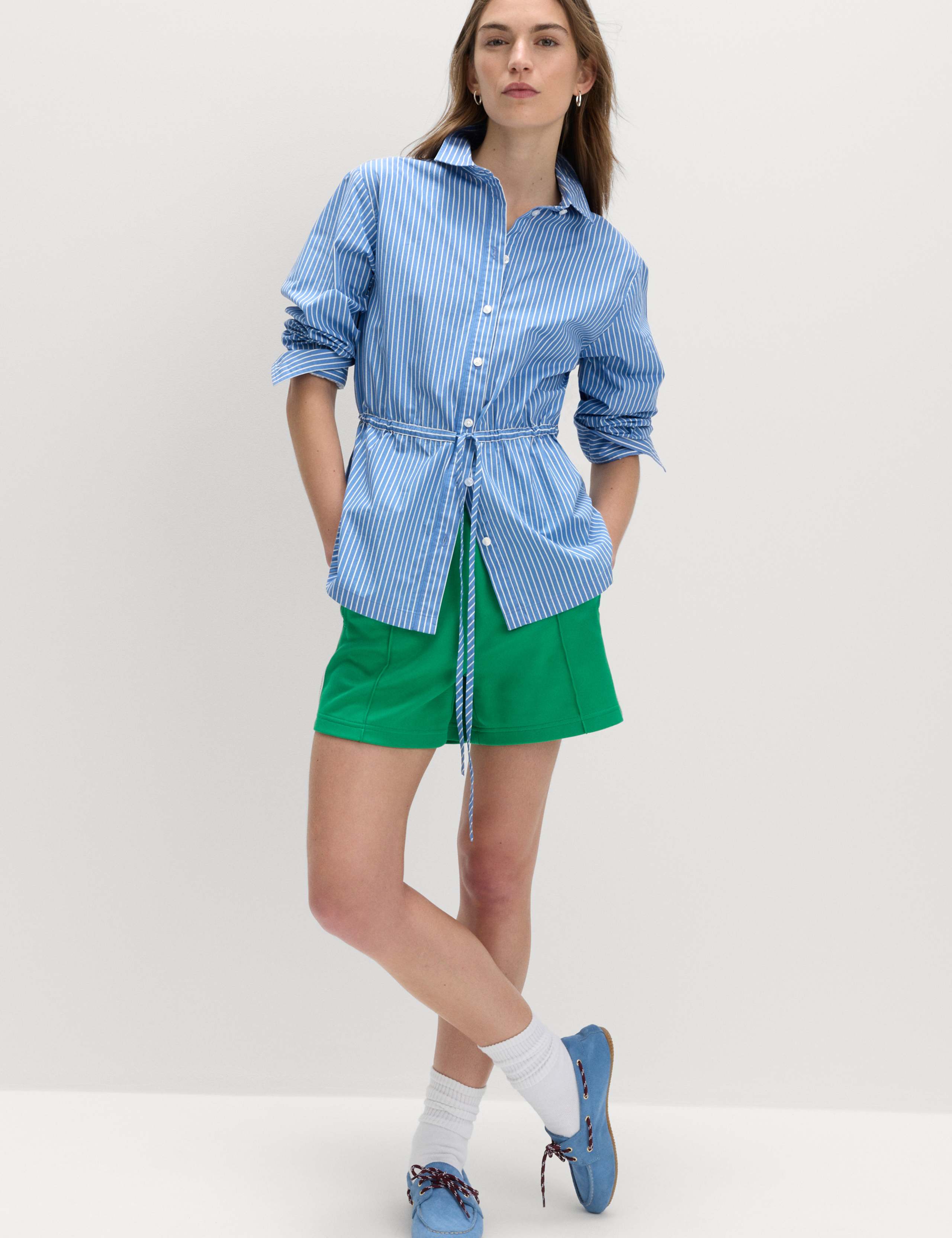 Pure Cotton Striped Drawstring Shirt 6 of 6