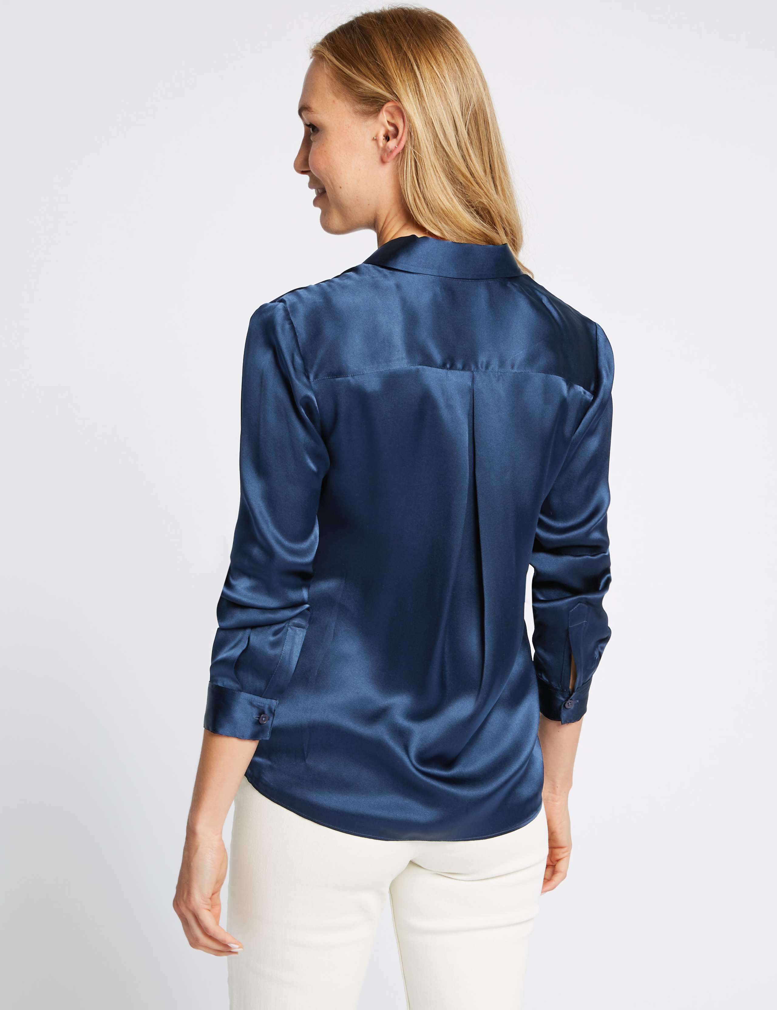 Pure Silk Long Sleeve Shirt 4 of 5