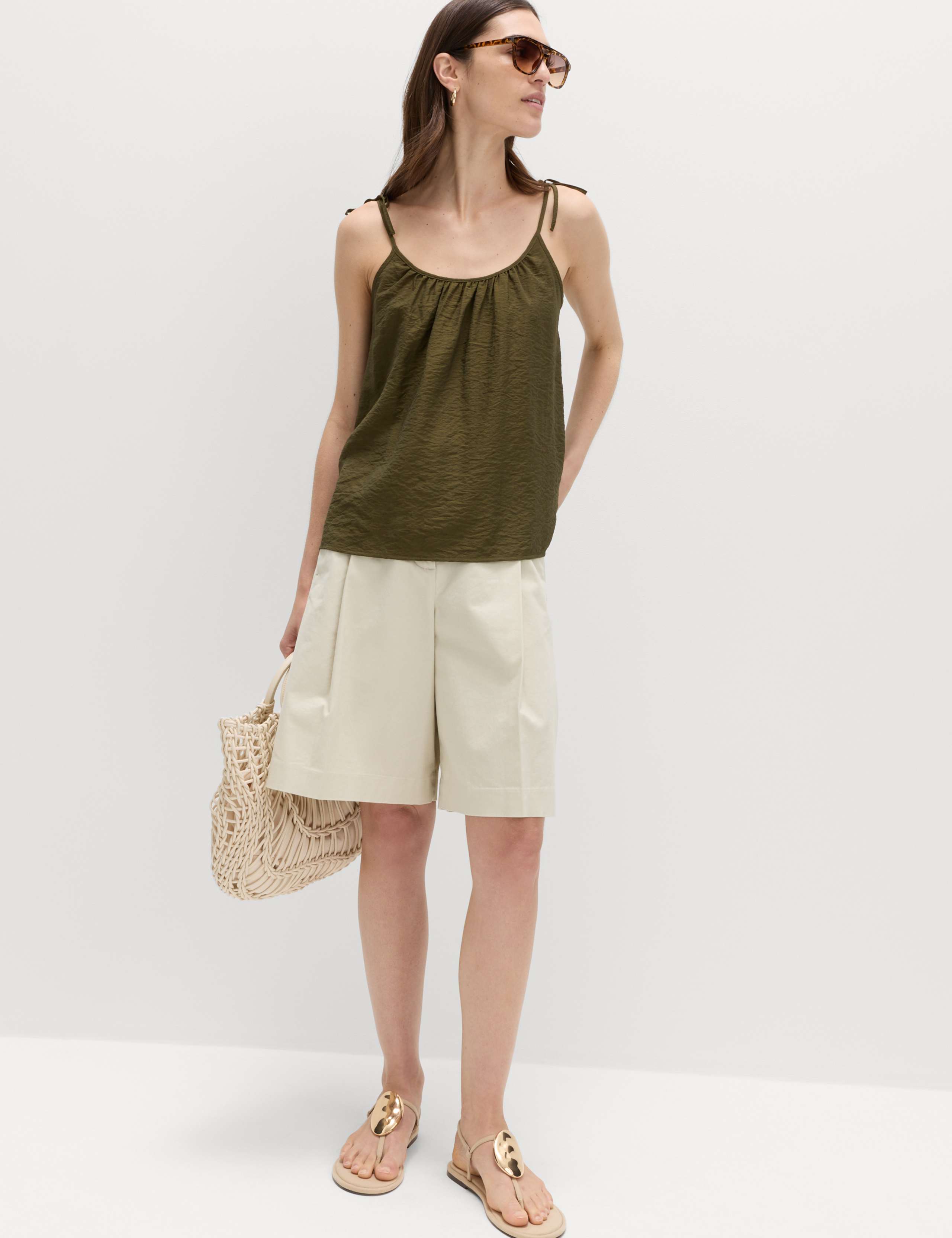 Textured Tie Detail Cami Top 3 of 6