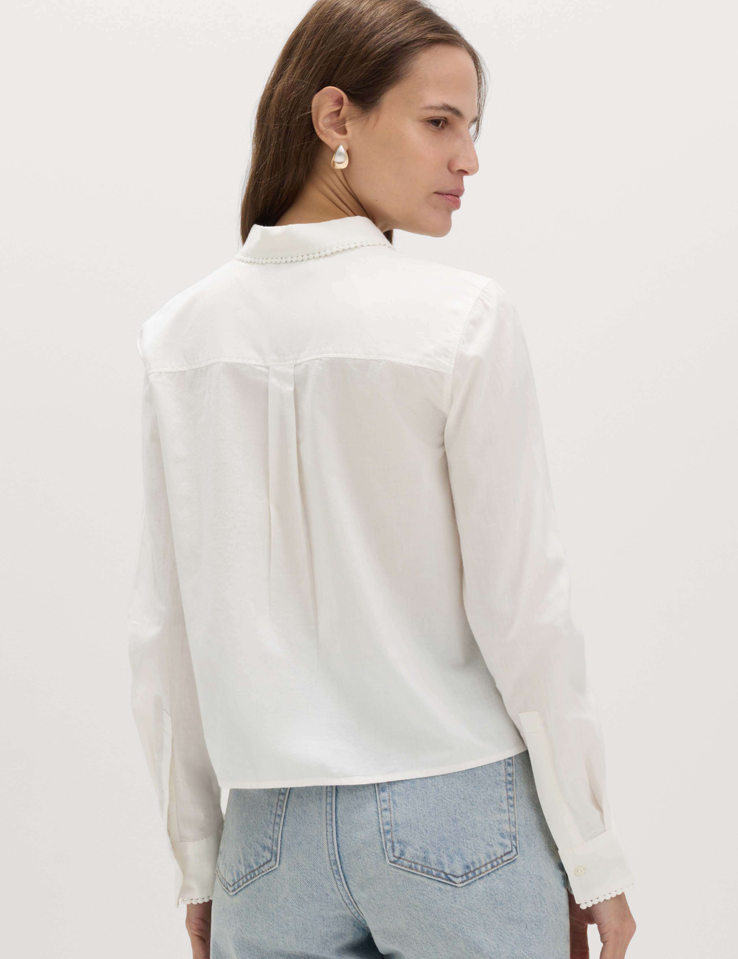 Pure Cotton Embroidered Collared Shirt 4 of 5