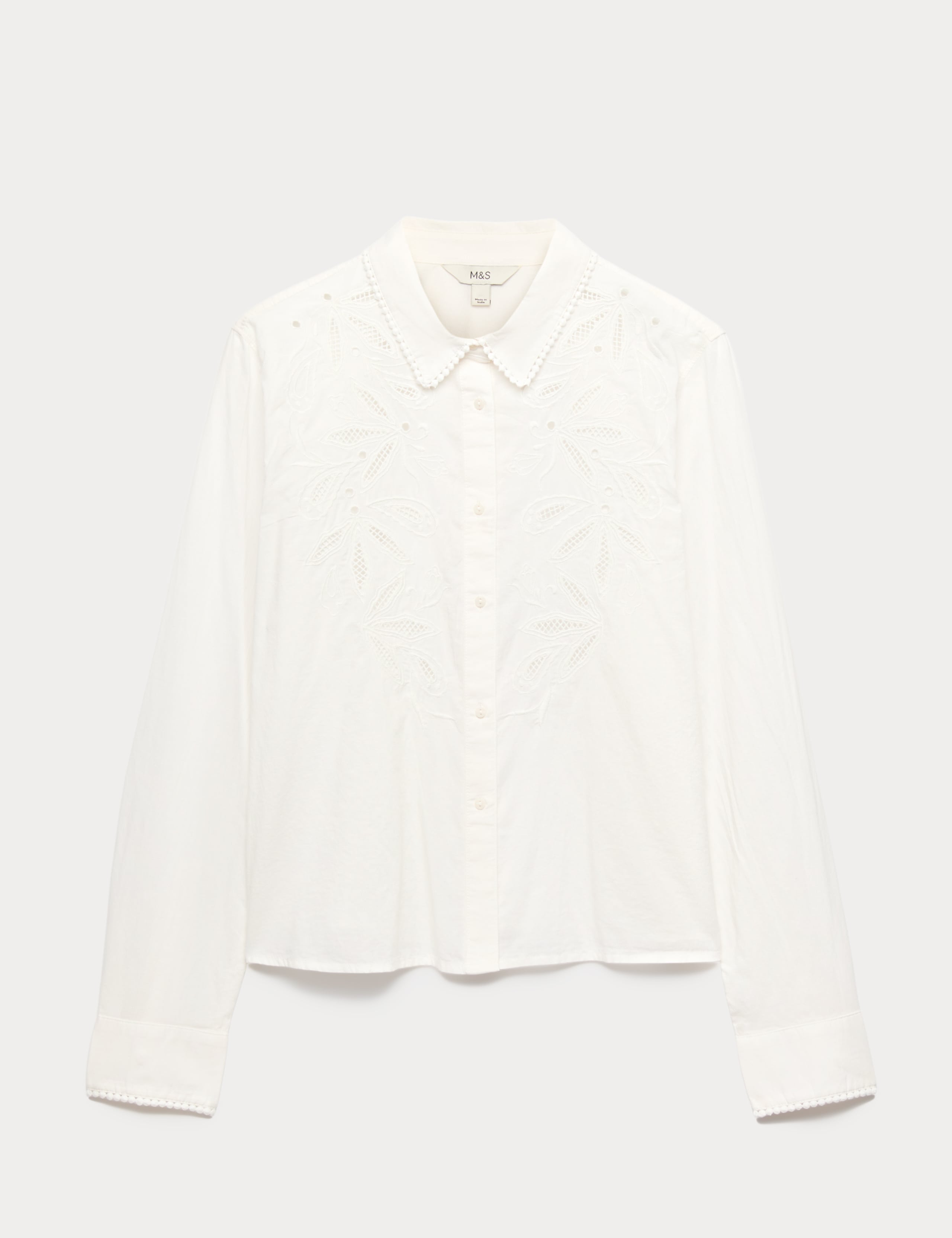Pure Cotton Embroidered Collared Shirt 1 of 1