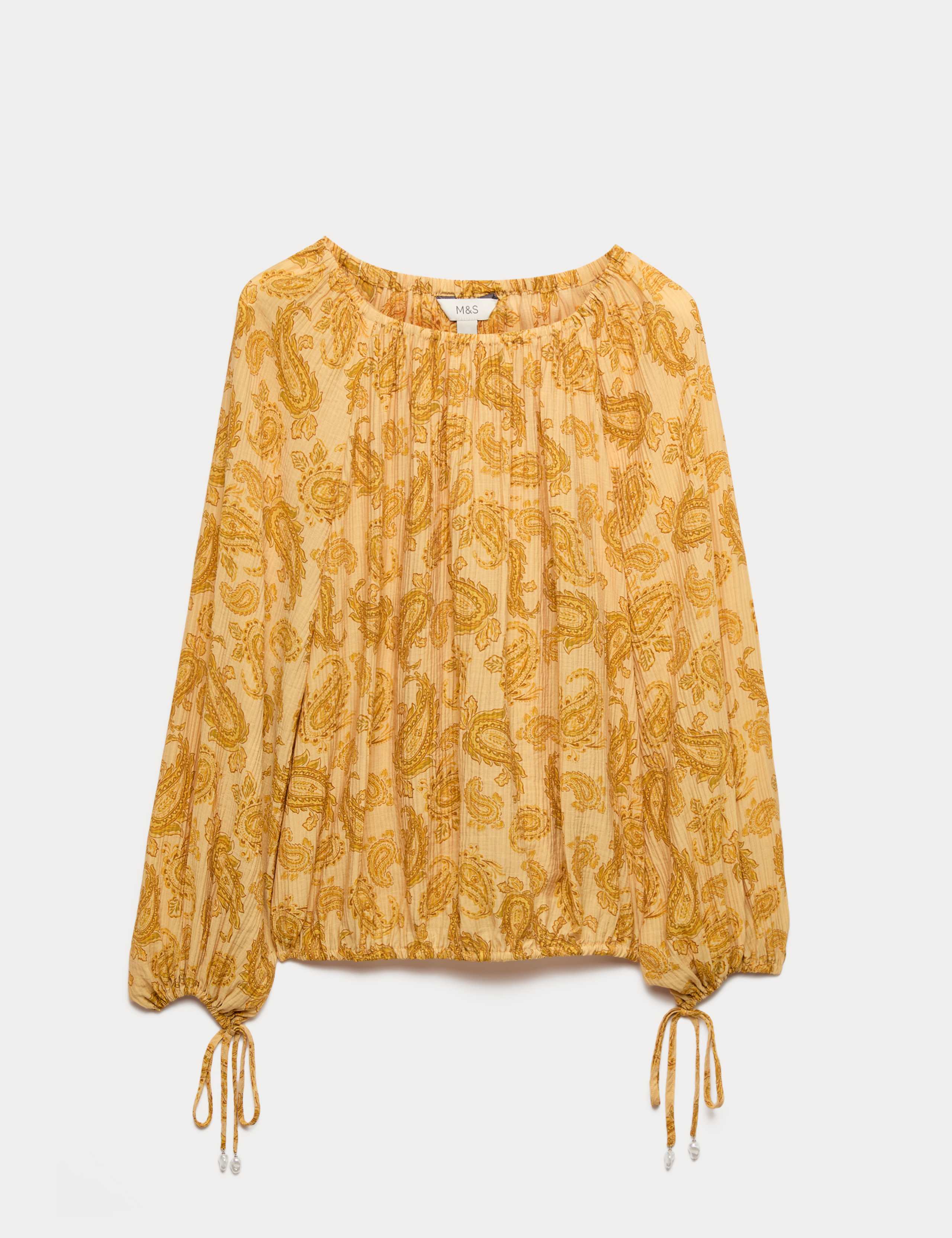 Striped Plisse Tie Detail Blouse 2 of 6