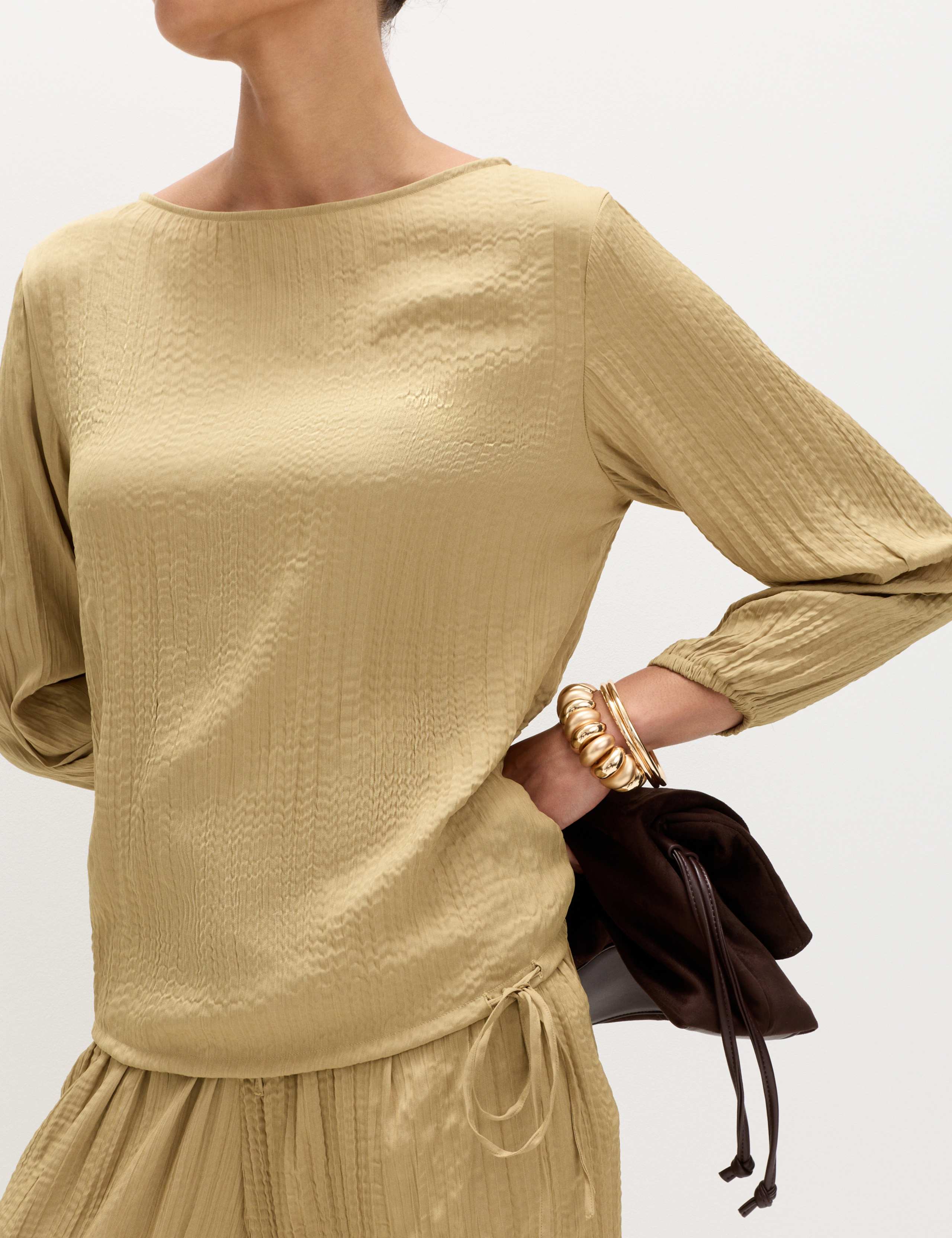 Textured Slash Neck Blouse 5 of 7