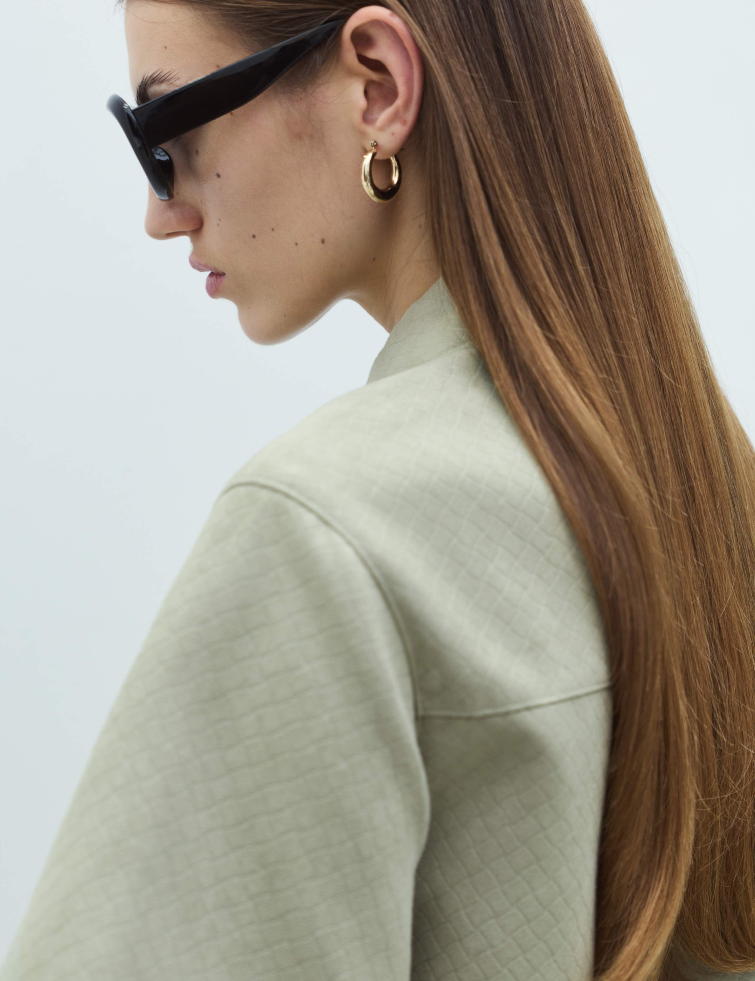 Faux Suede Basket Weave Collared Shirt 6 of 7