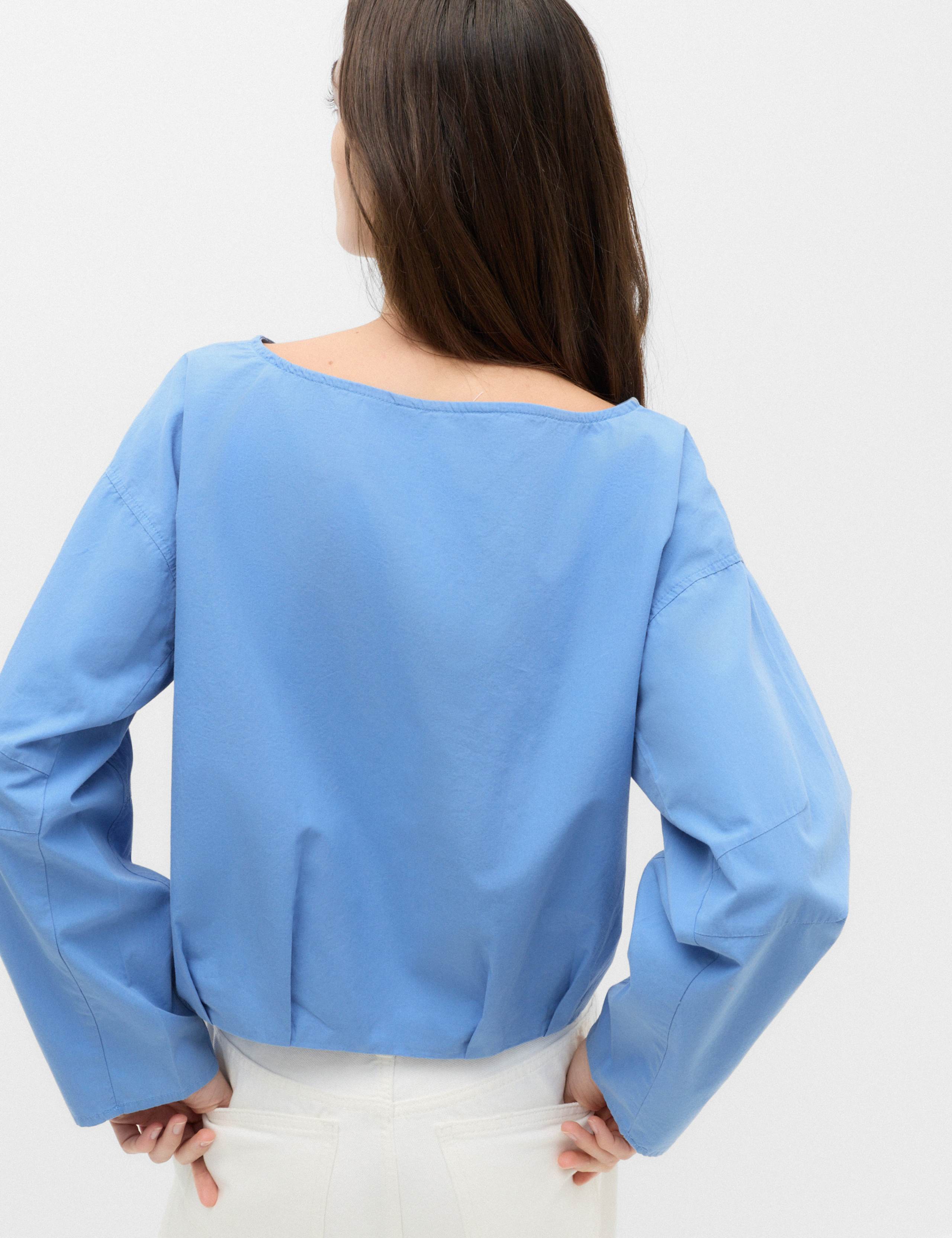Pure Cotton Polka Dot Barrel Sleeve Blouse 3 of 6