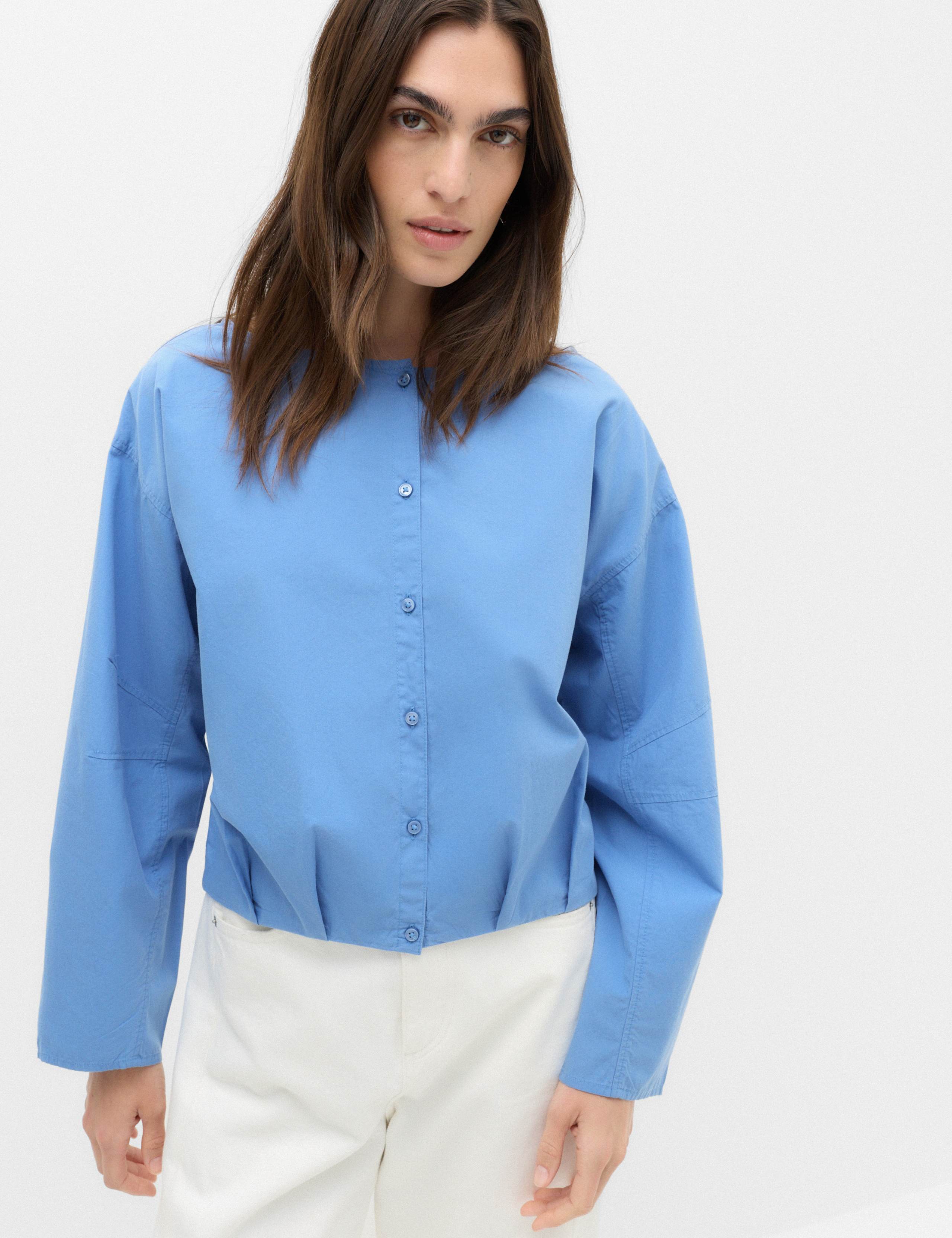 Pure Cotton Polka Dot Barrel Sleeve Blouse 4 of 6