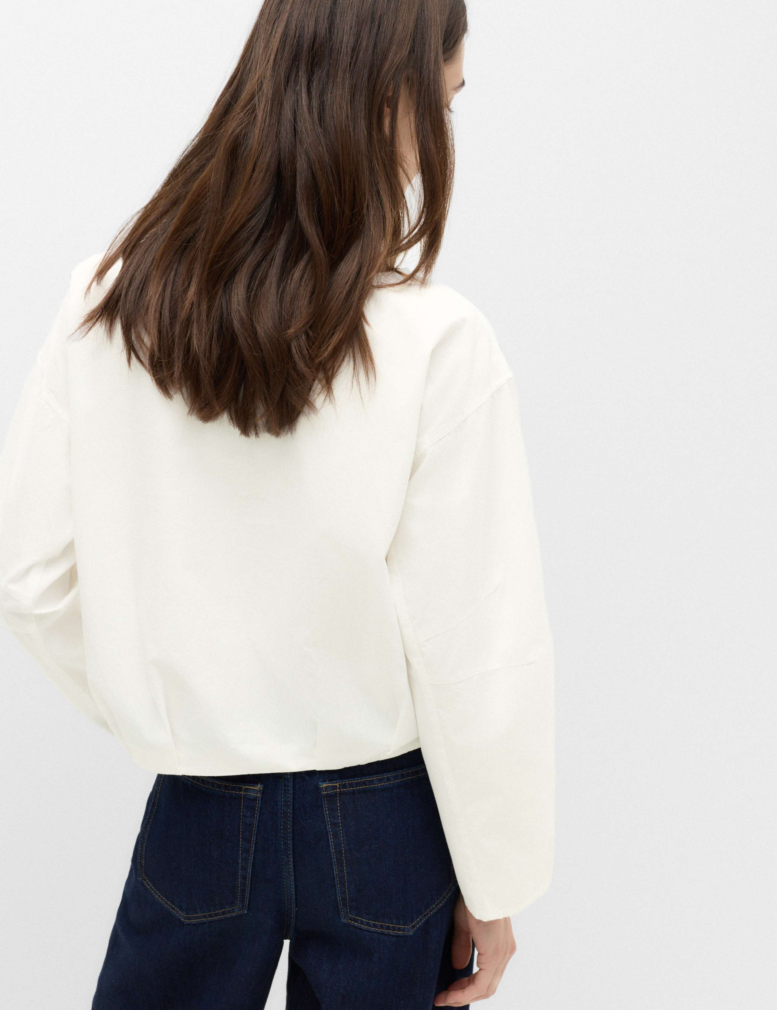 Pure Cotton Polka Dot Barrel Sleeve Blouse 3 of 5