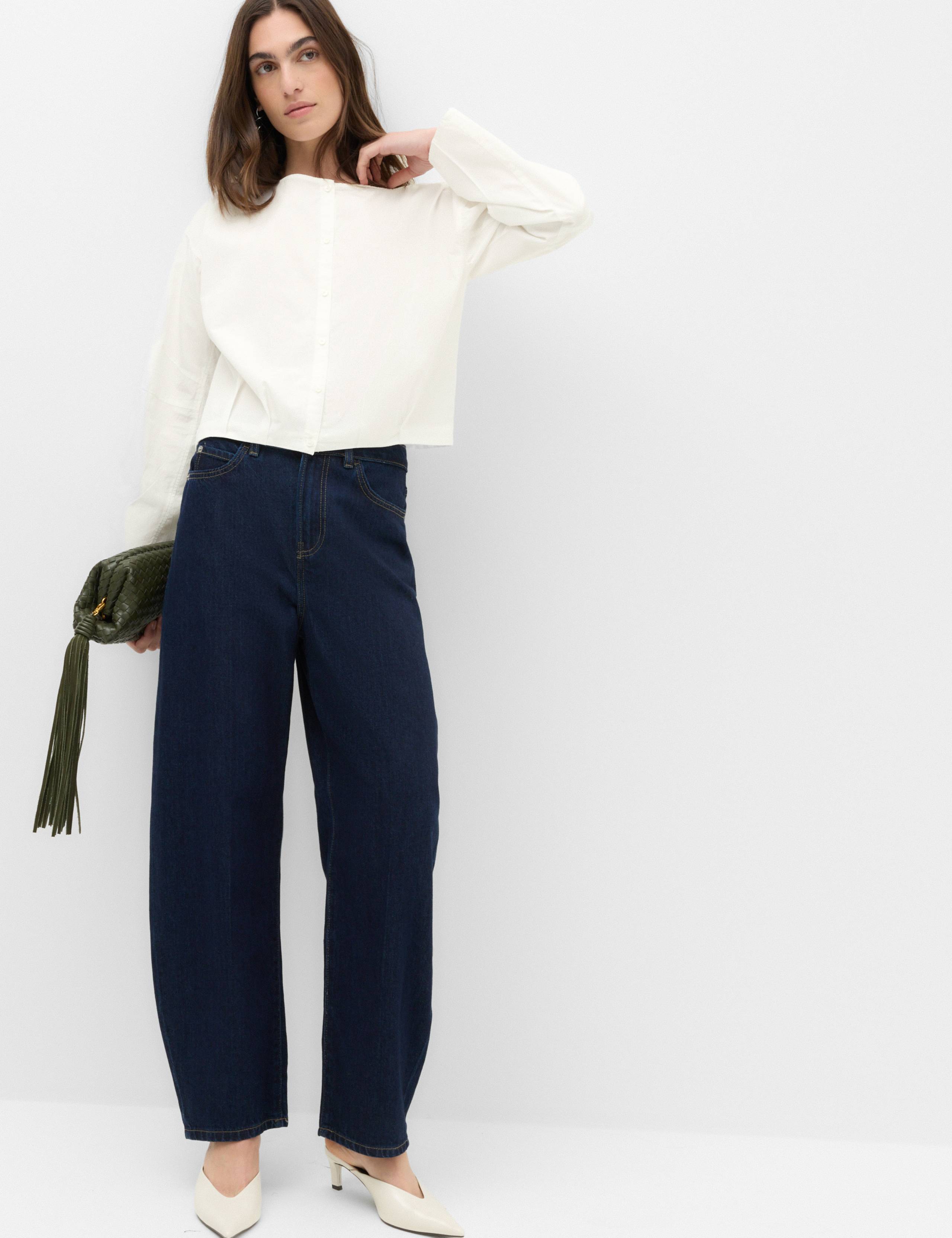 Pure Cotton Polka Dot Barrel Sleeve Blouse 5 of 5