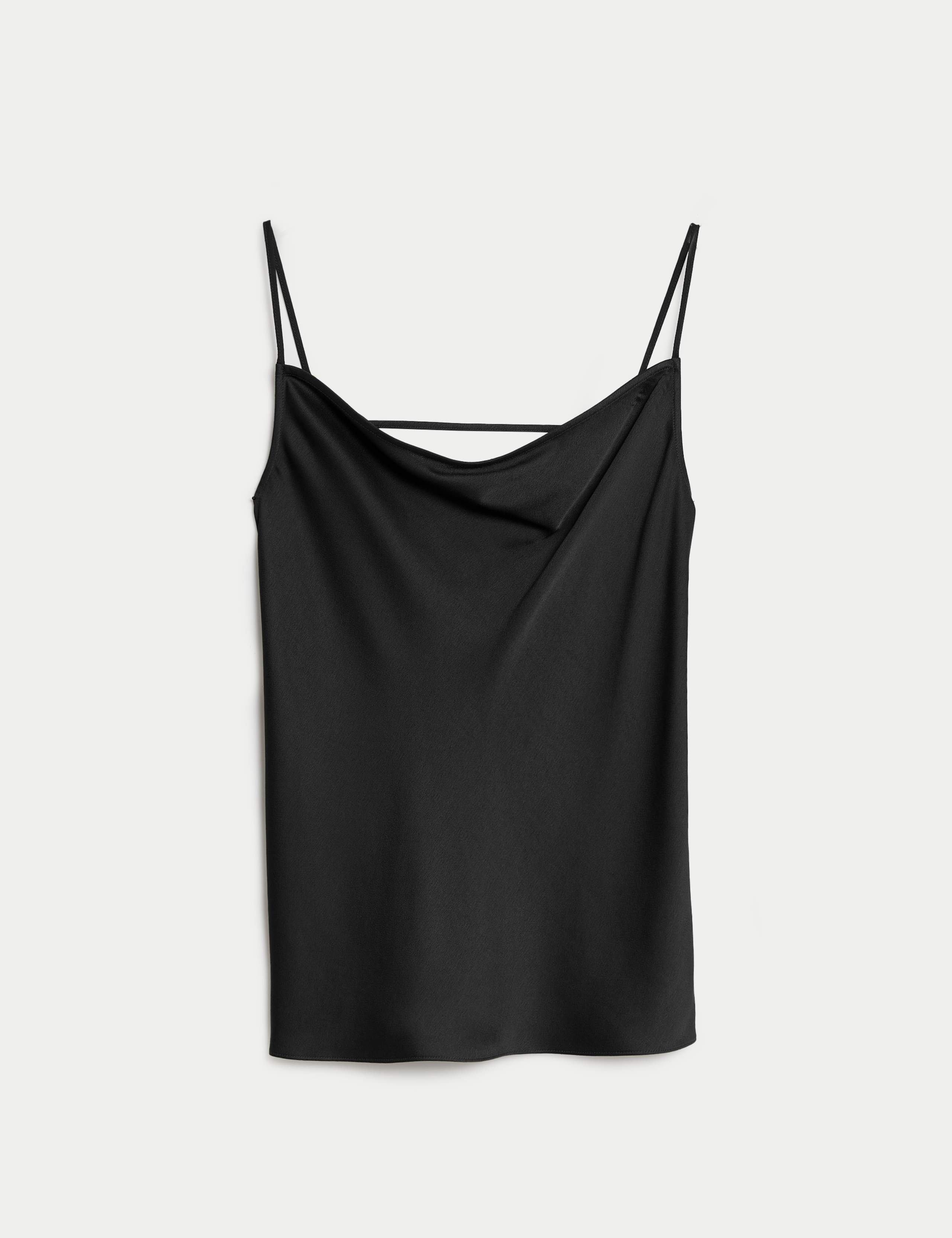 Satin Cowl Neck Cami Top 2 of 6