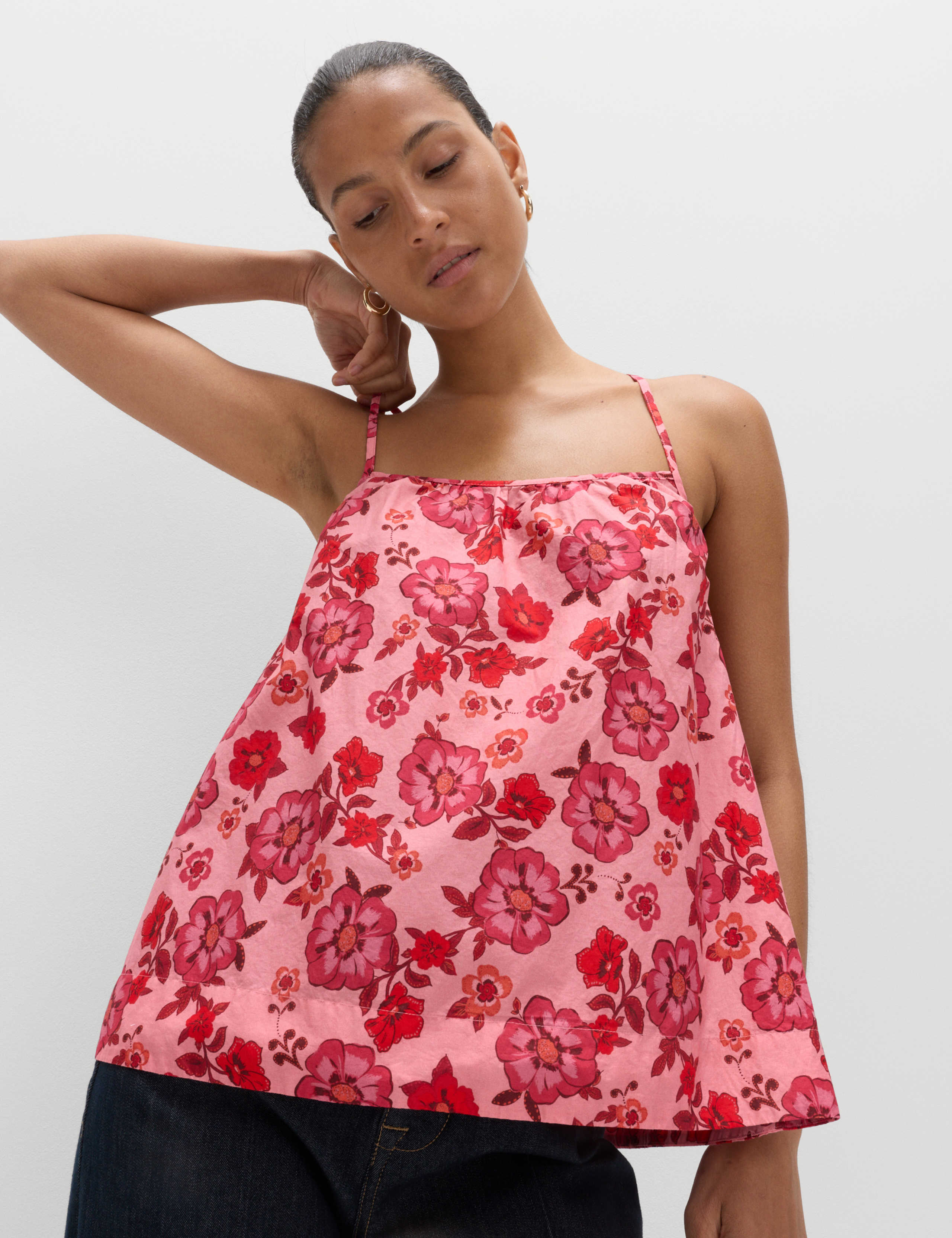 Pure Cotton Floral Tie Back Cami Top 4 of 6