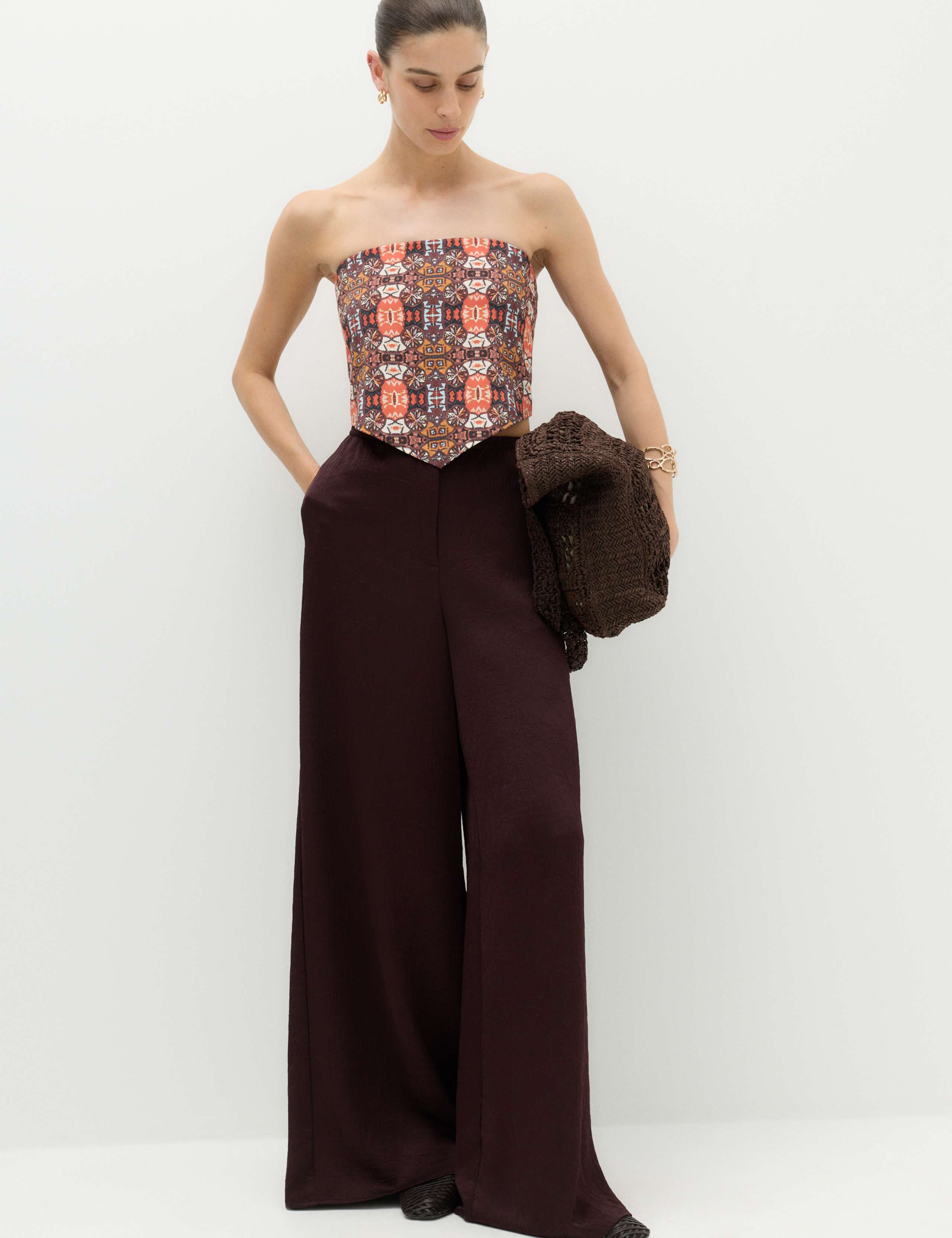 Printed Bandeau Scarf Top 4 of 6