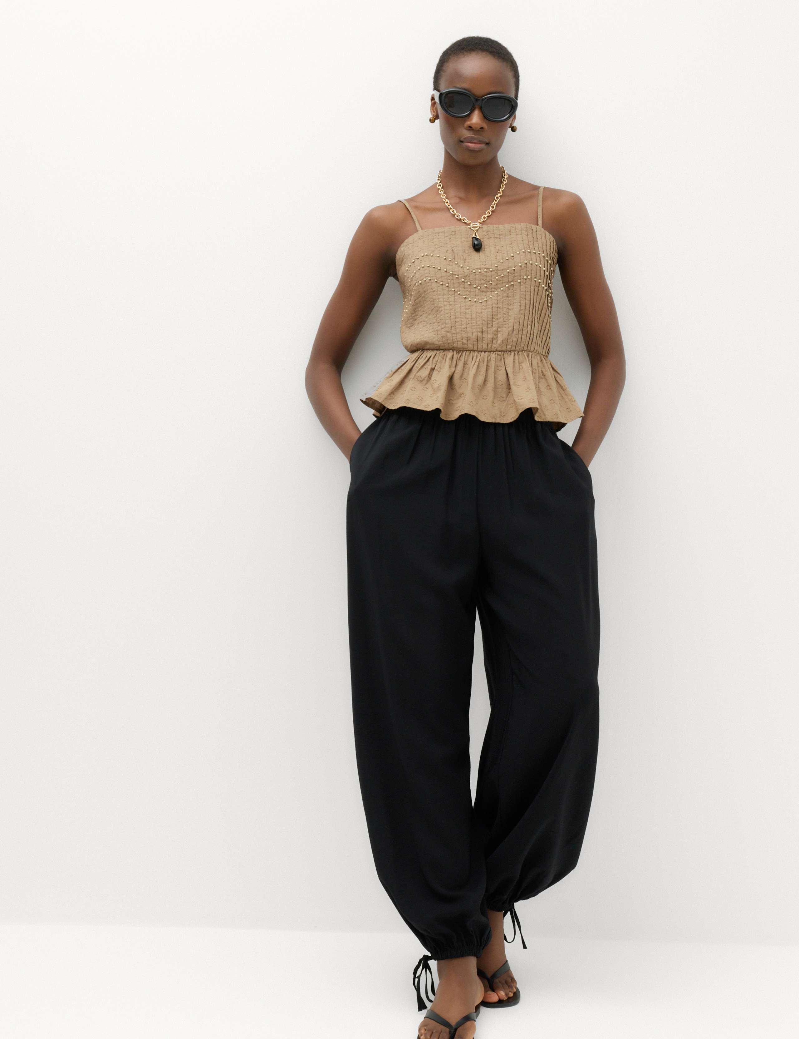 Pure Cotton Embellished Square Neck Cami 3 of 7