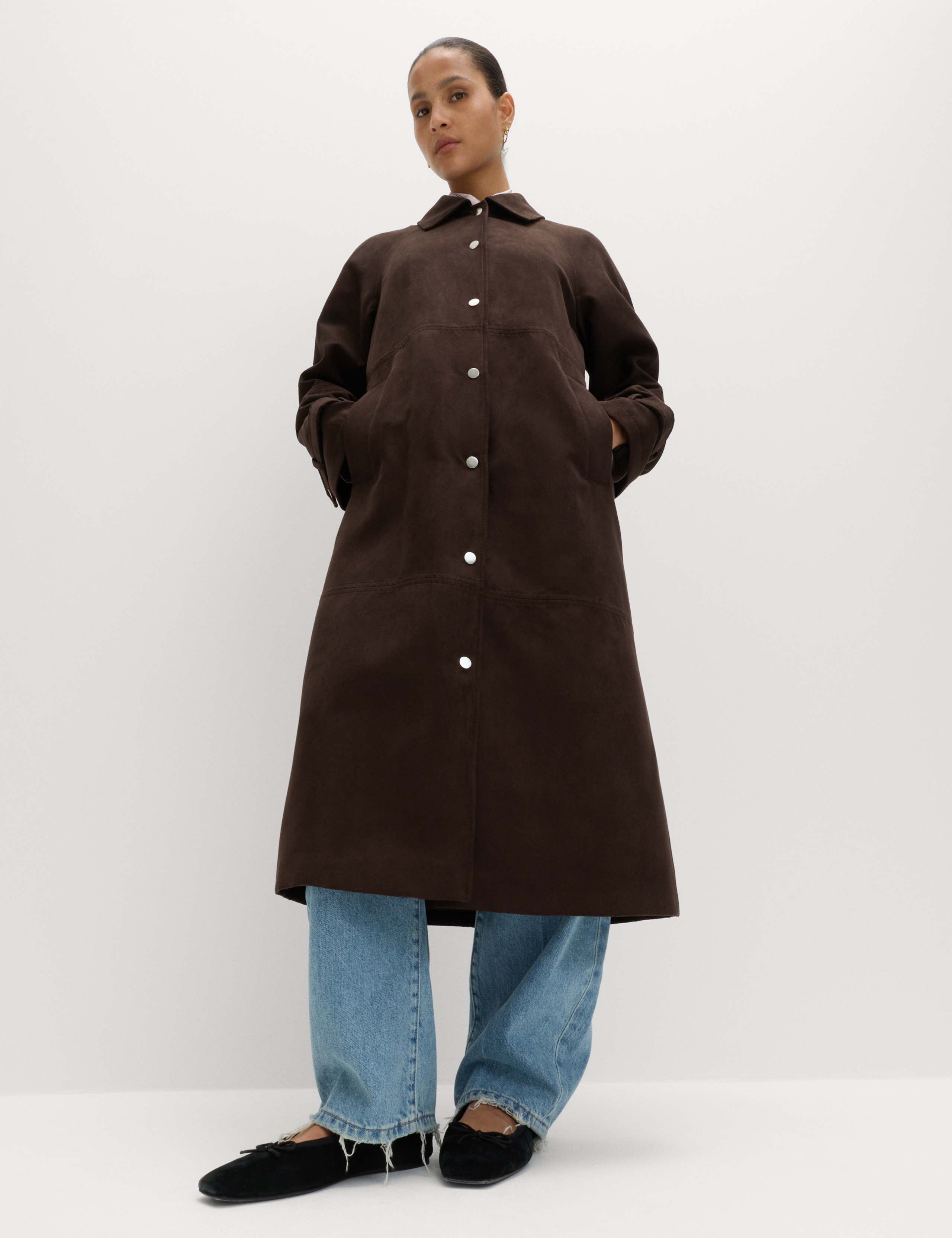 Suedette Longline Car Coat 5 of 6