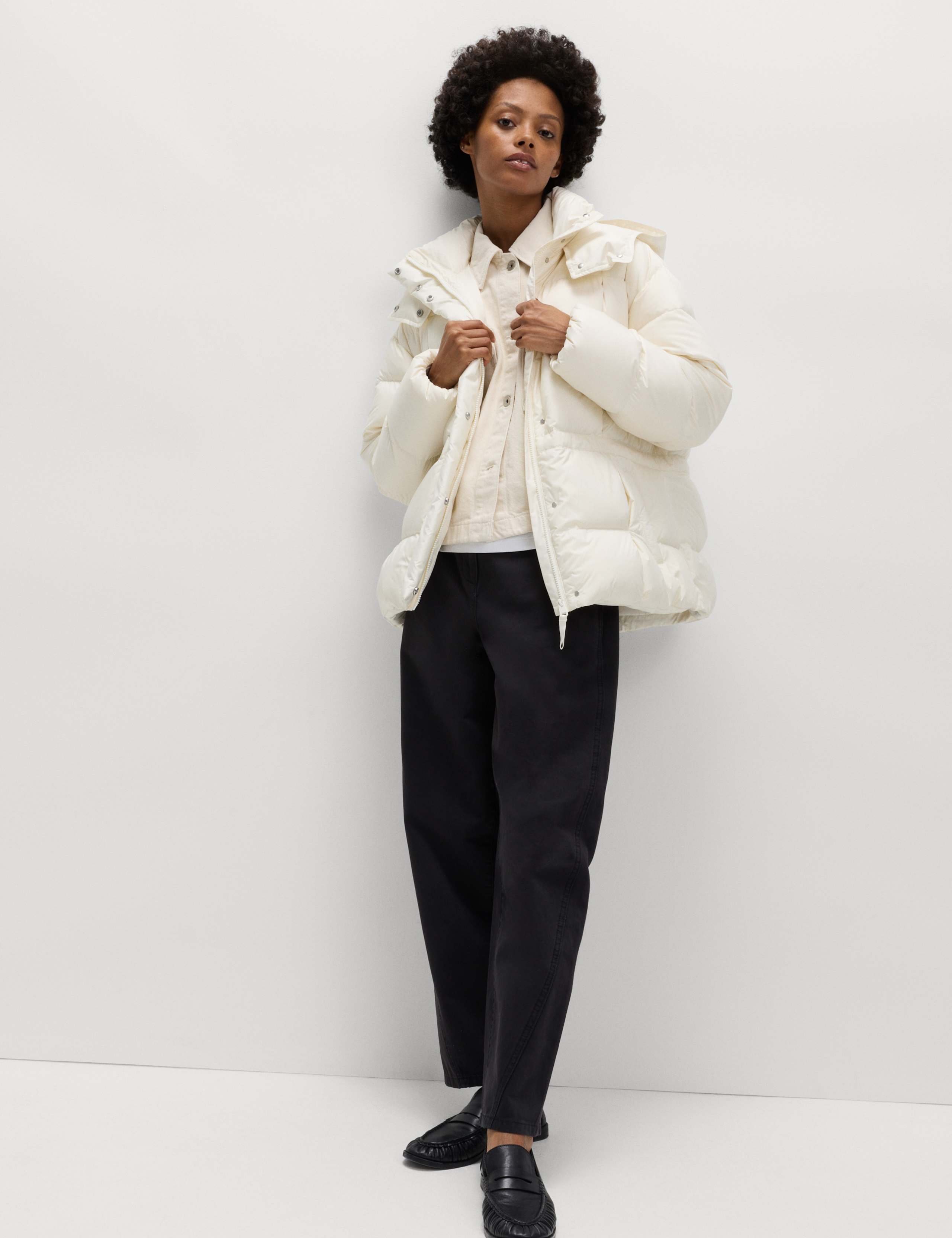 Feather & Down Blouson Hooded Puffer Jacket 3 of 7