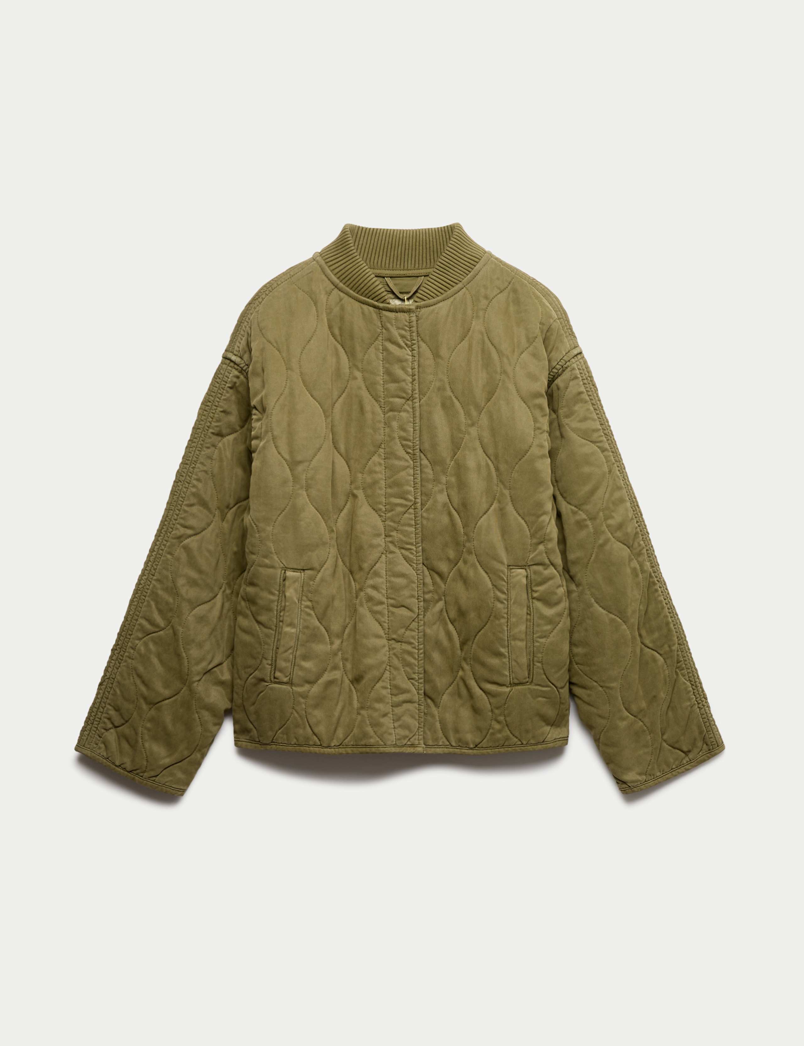 Quilted Waisted Bomber Jacket 2 of 6