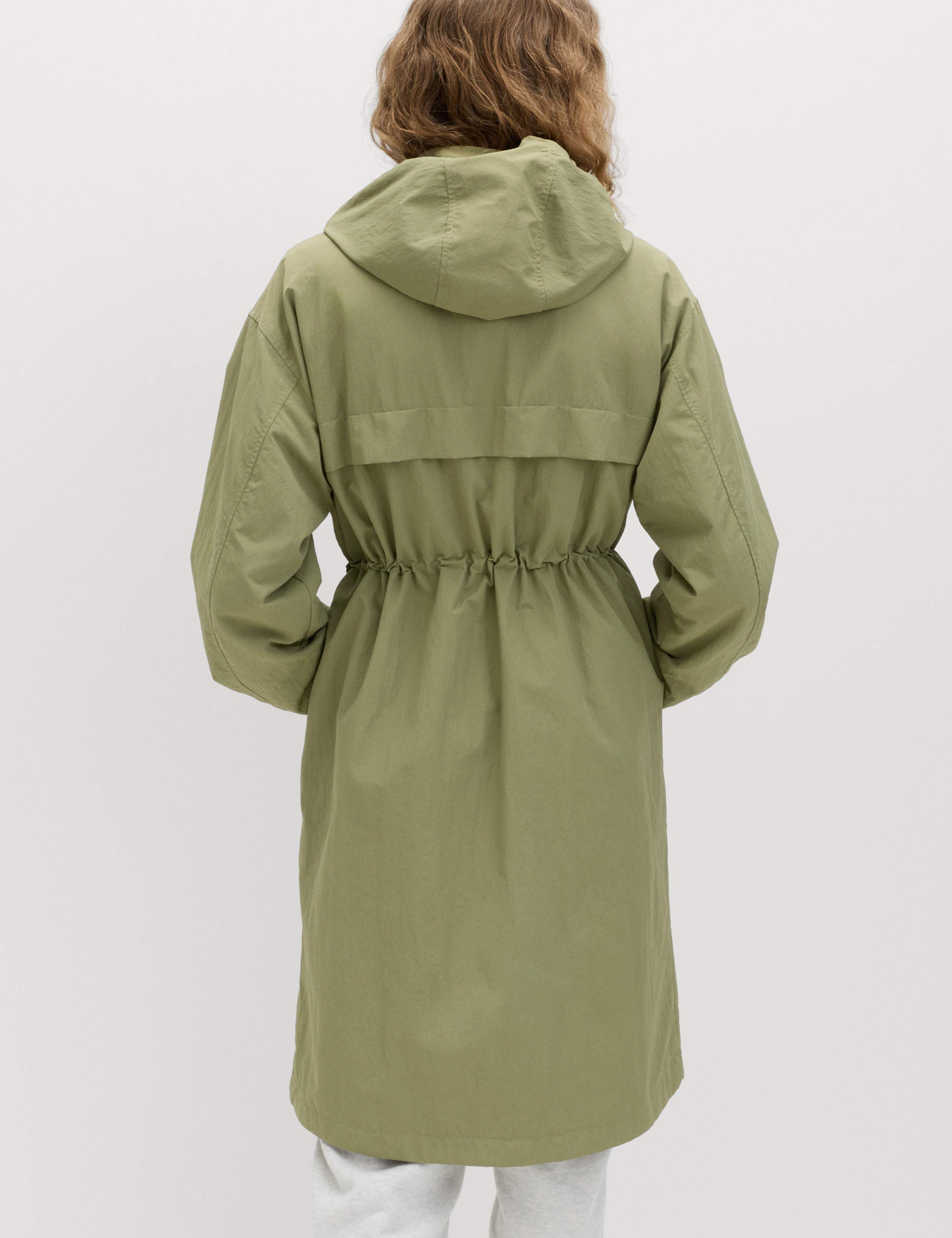 Shower Resistant Lightweight Hooded Longline Utility Parka 3 of 6