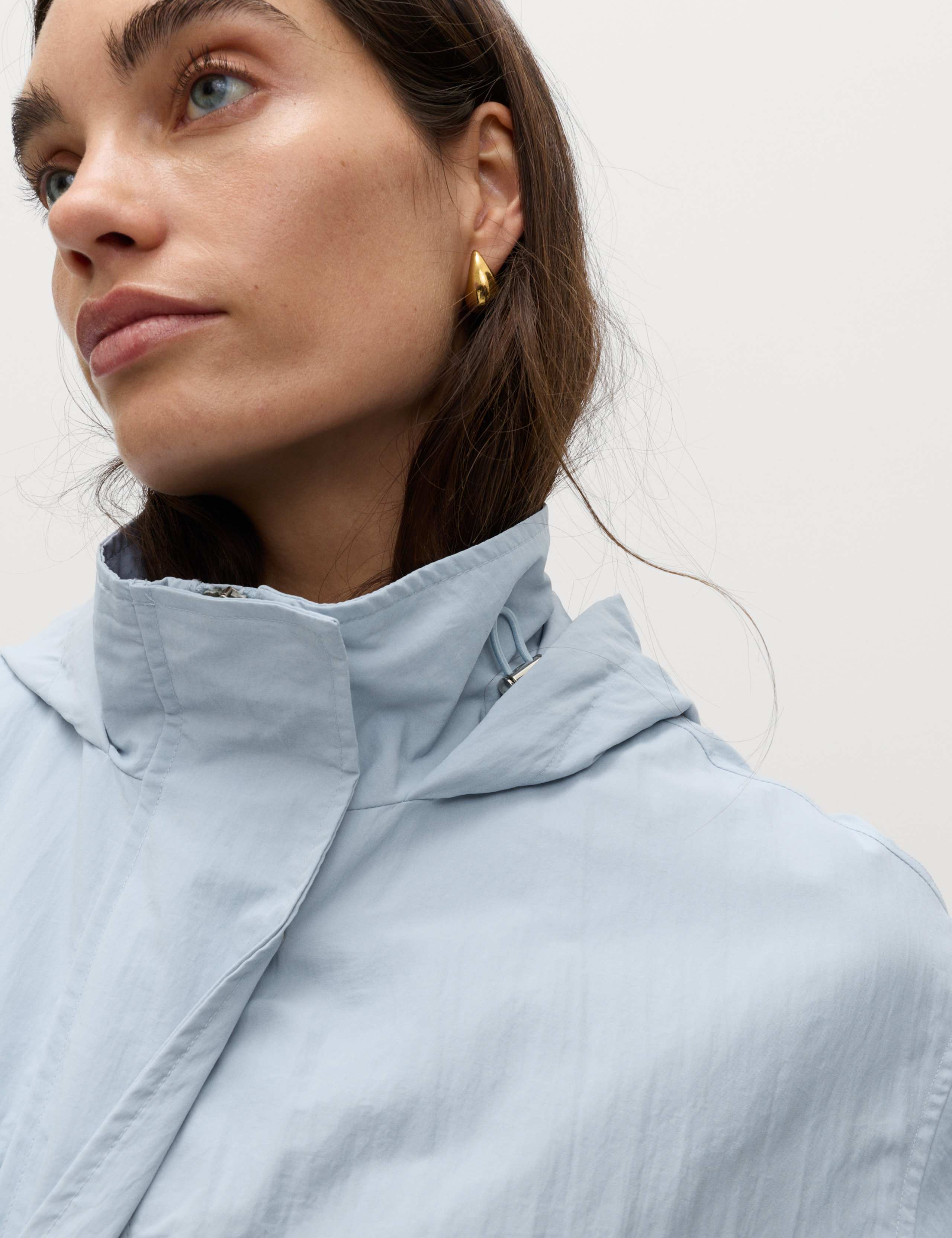 Shower Resistant Lightweight Hooded Longline Utility Parka 5 of 7