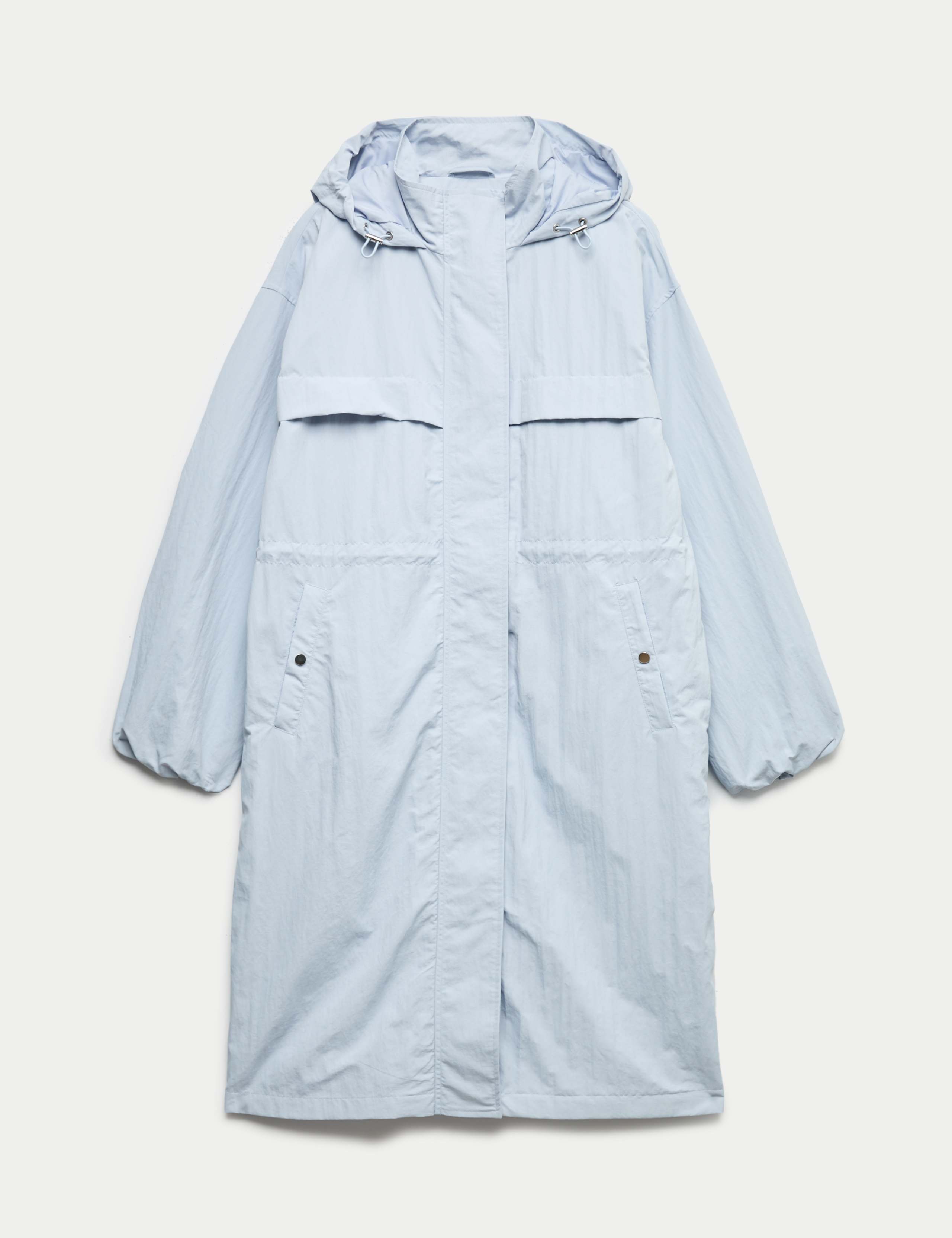 Shower Resistant Lightweight Hooded Longline Utility Parka 2 of 7