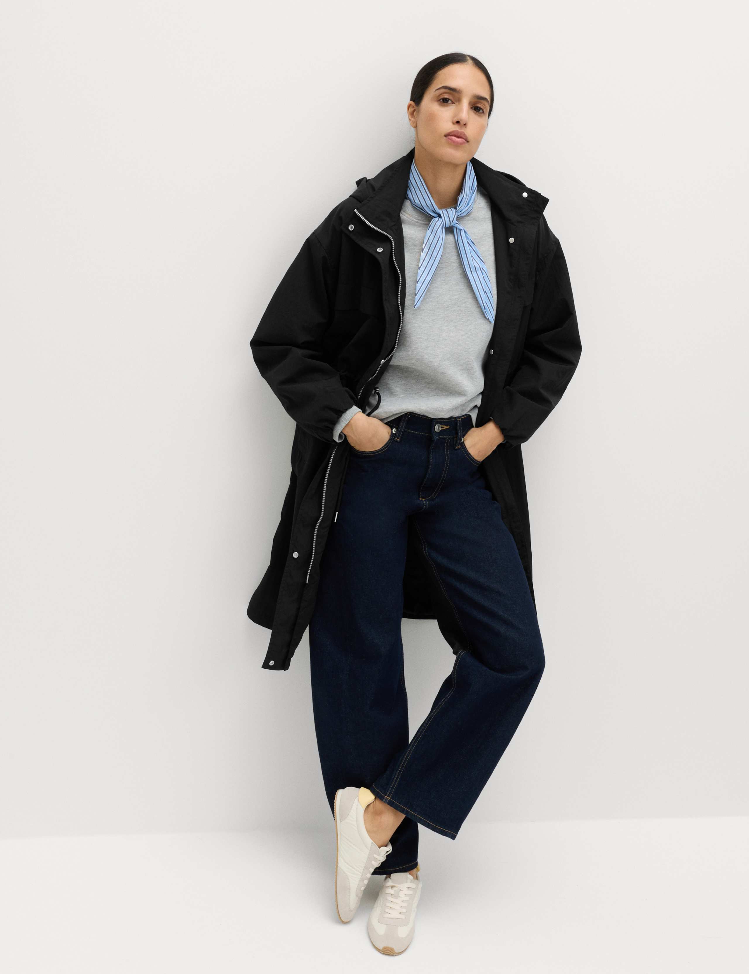 Shower Resistant Lightweight Hooded Longline Utility Parka 5 of 7