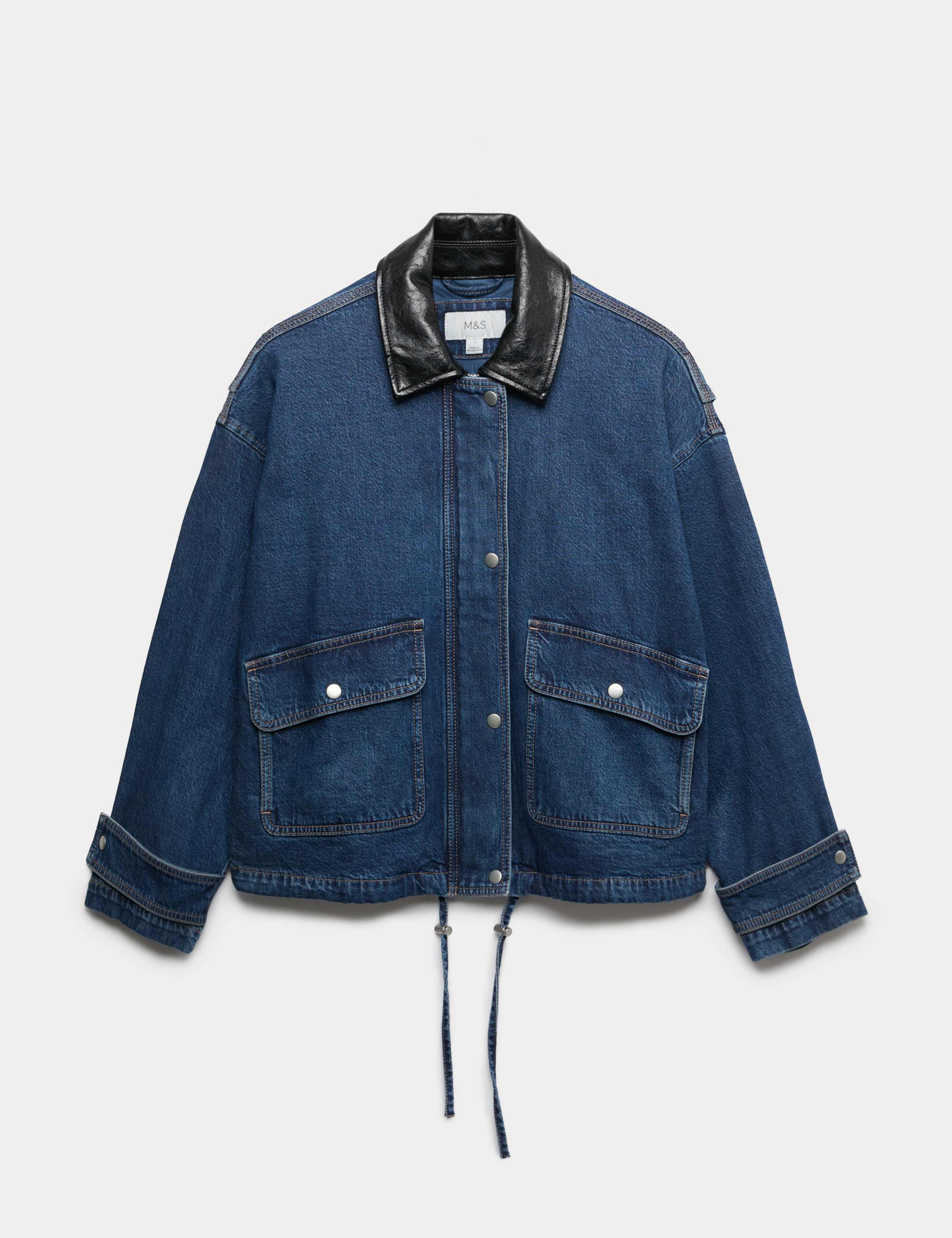 Denim Relaxed Bomber Jacket 1 of 1