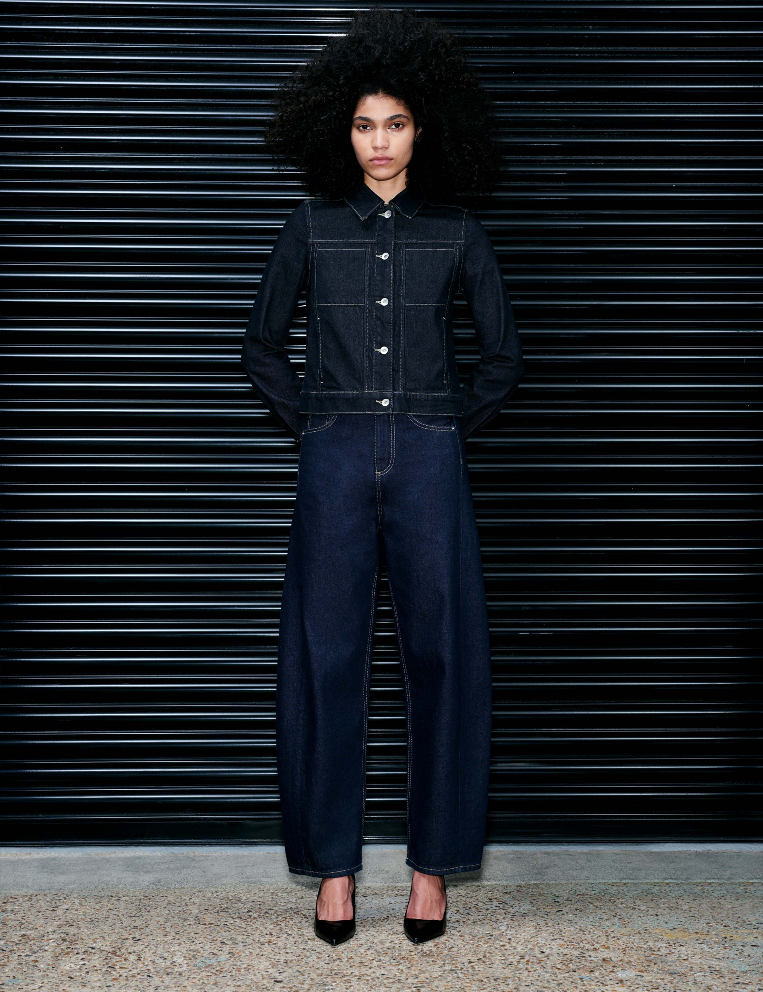 Denim Collared Short Trucker Jacket 7 of 7