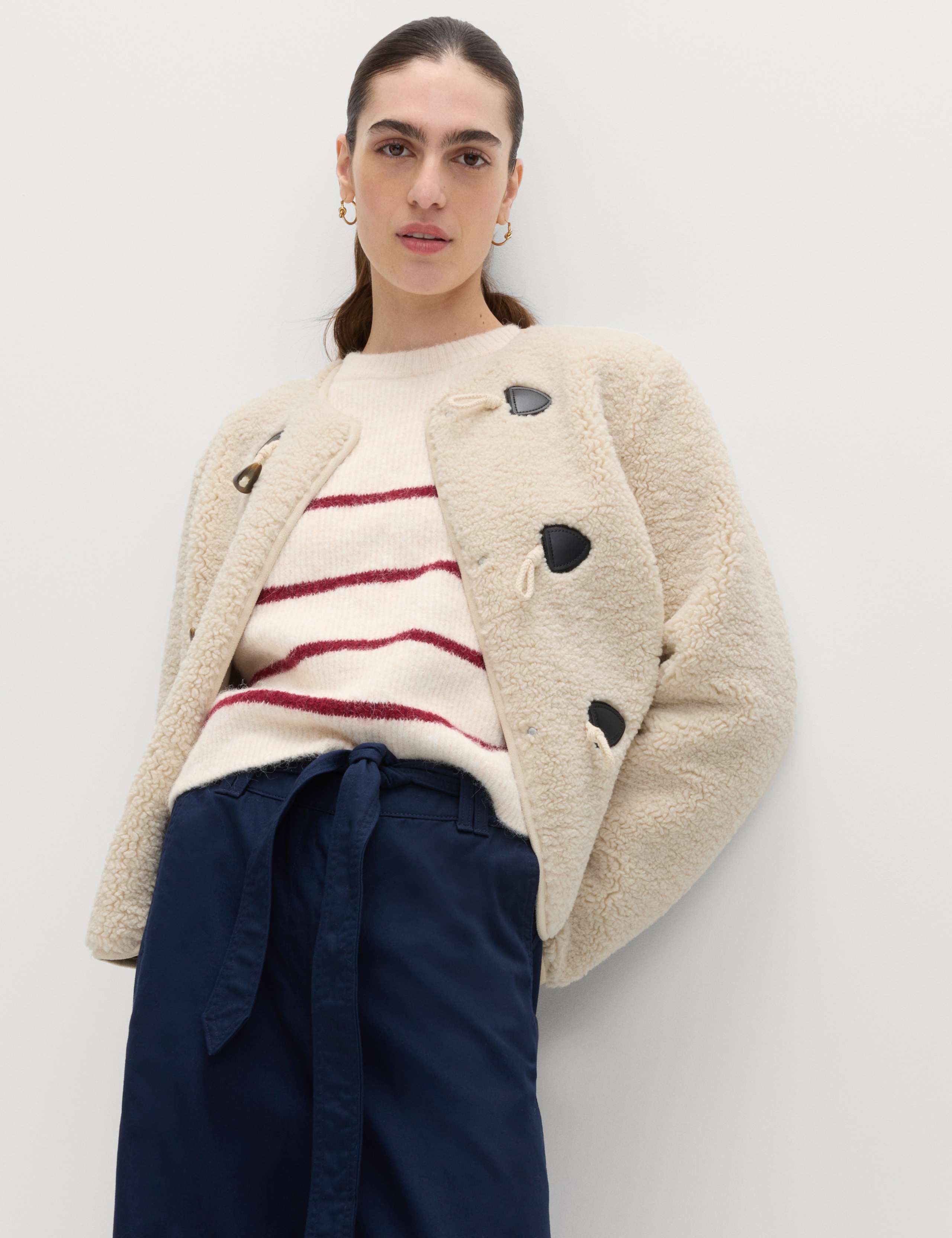 Faux Shearling Toggle Fastening Jacket 5 of 5