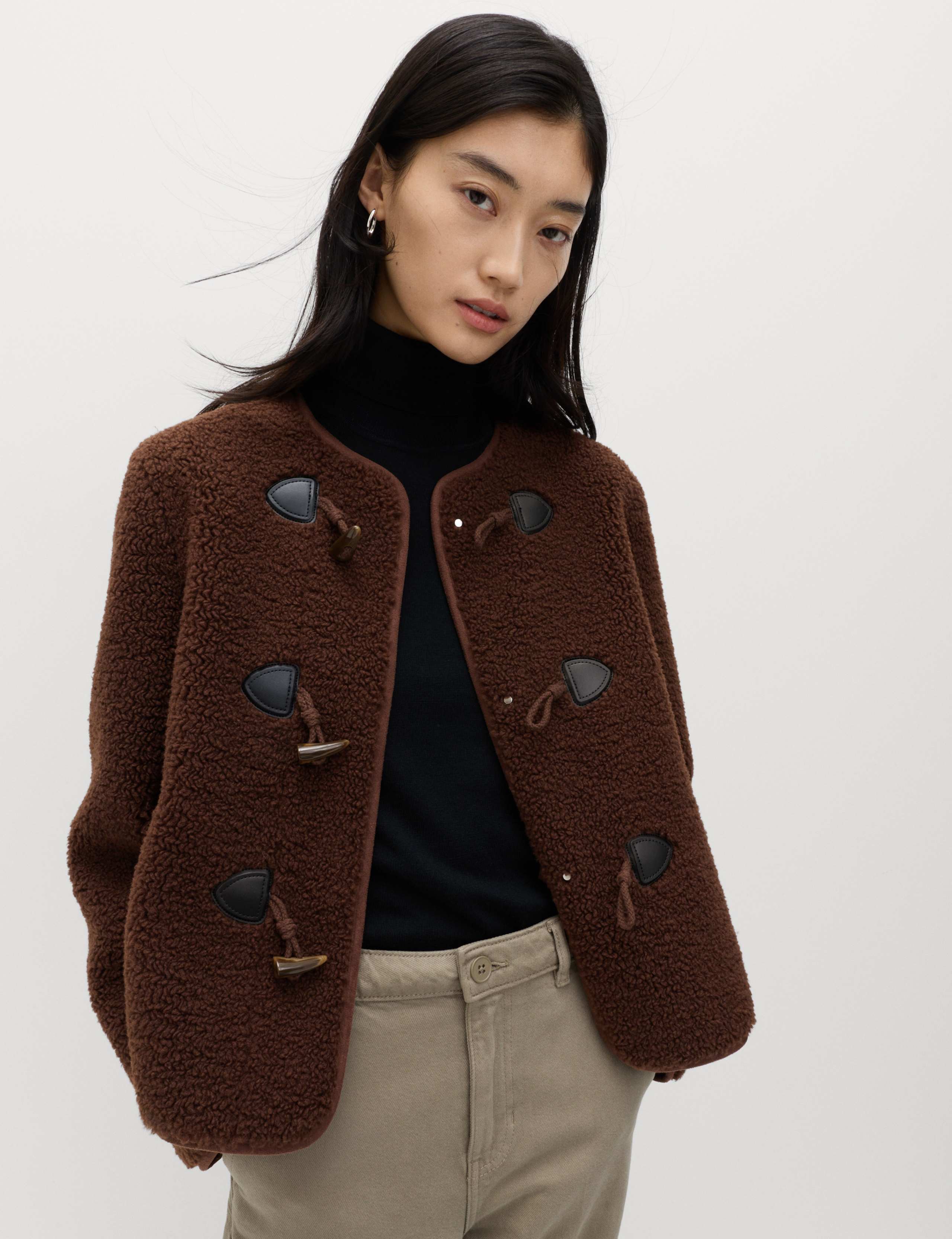 Faux Shearling Toggle Fastening Jacket 5 of 6