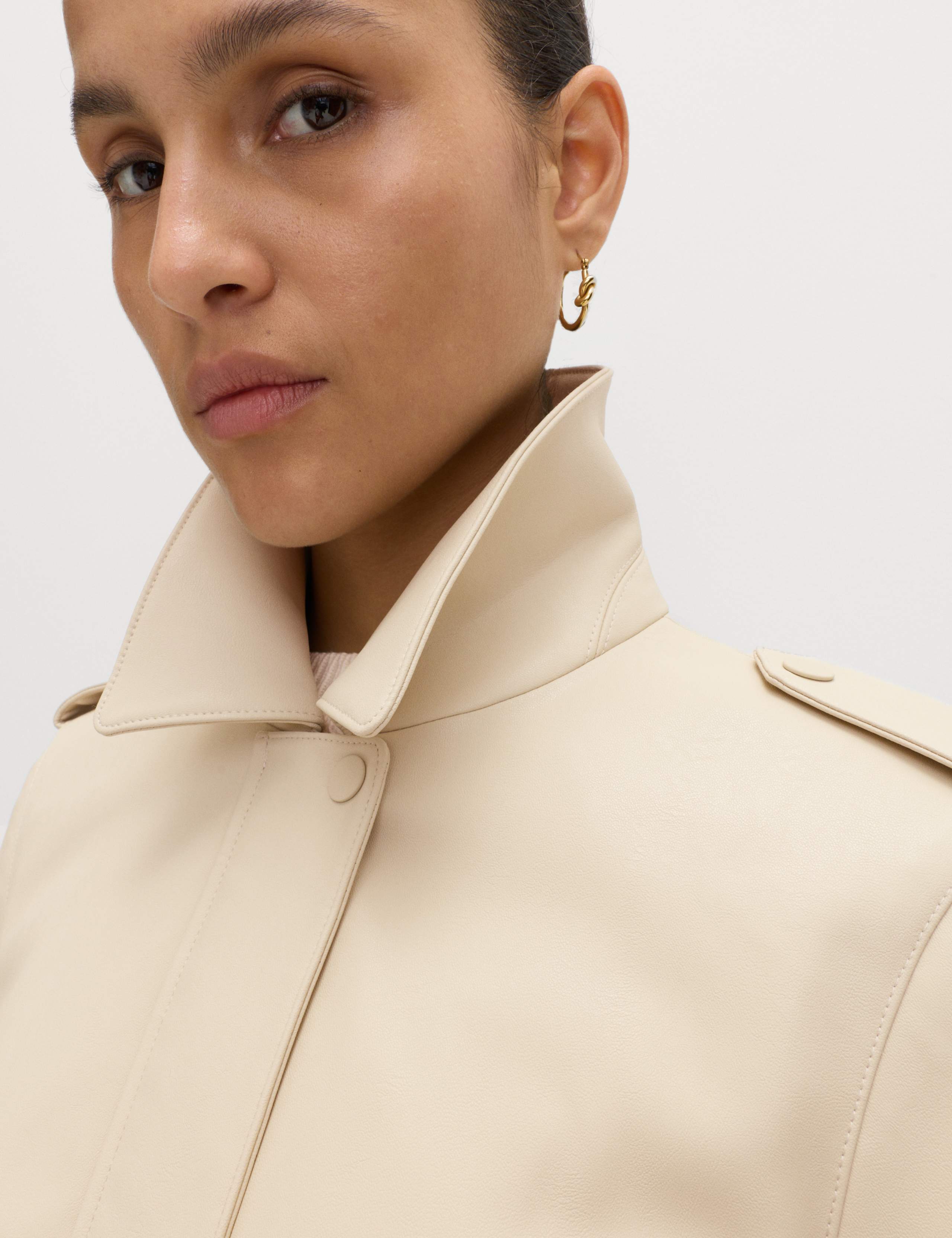 Faux Leather Harrington Jacket 3 of 6