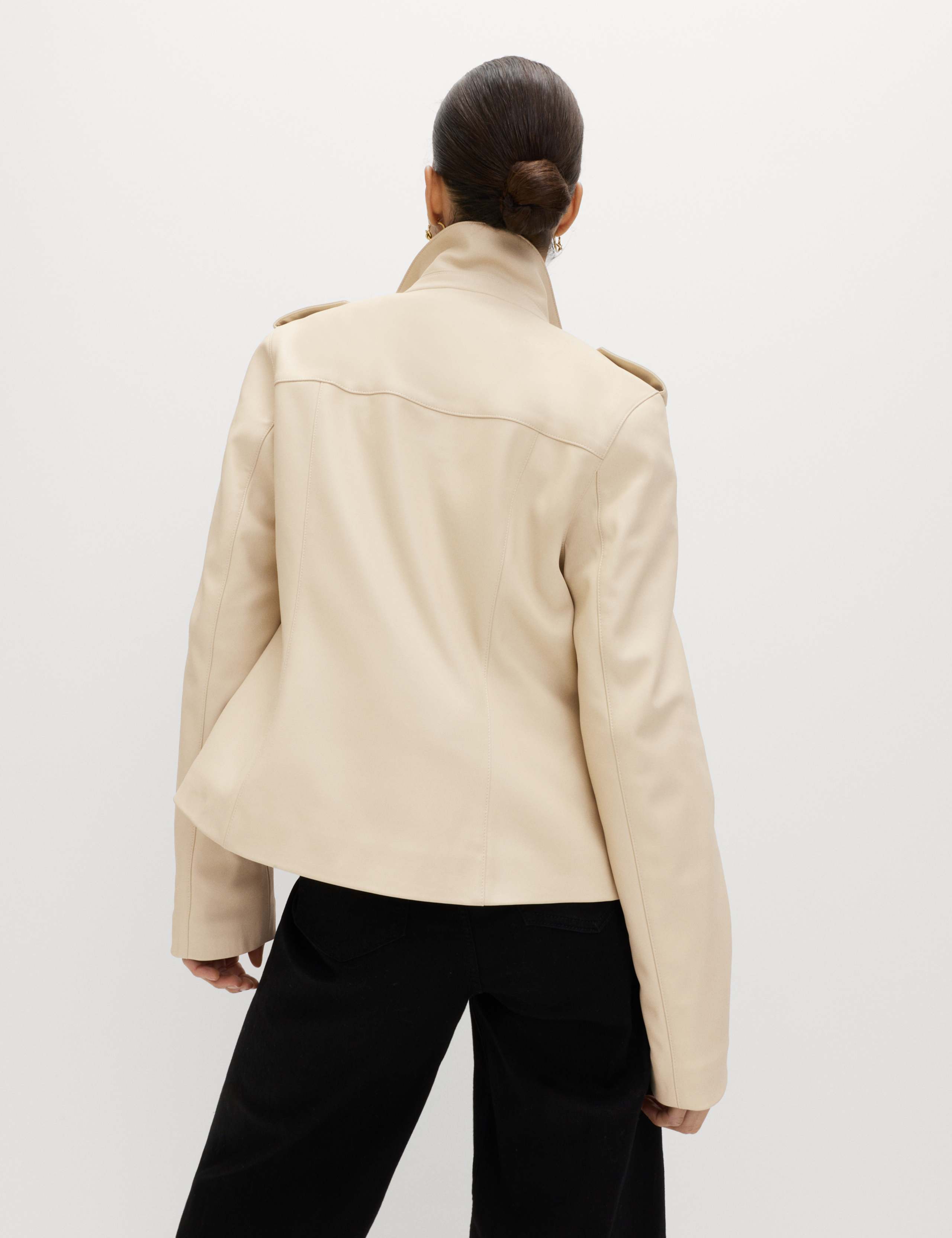 Faux Leather Harrington Jacket 4 of 6