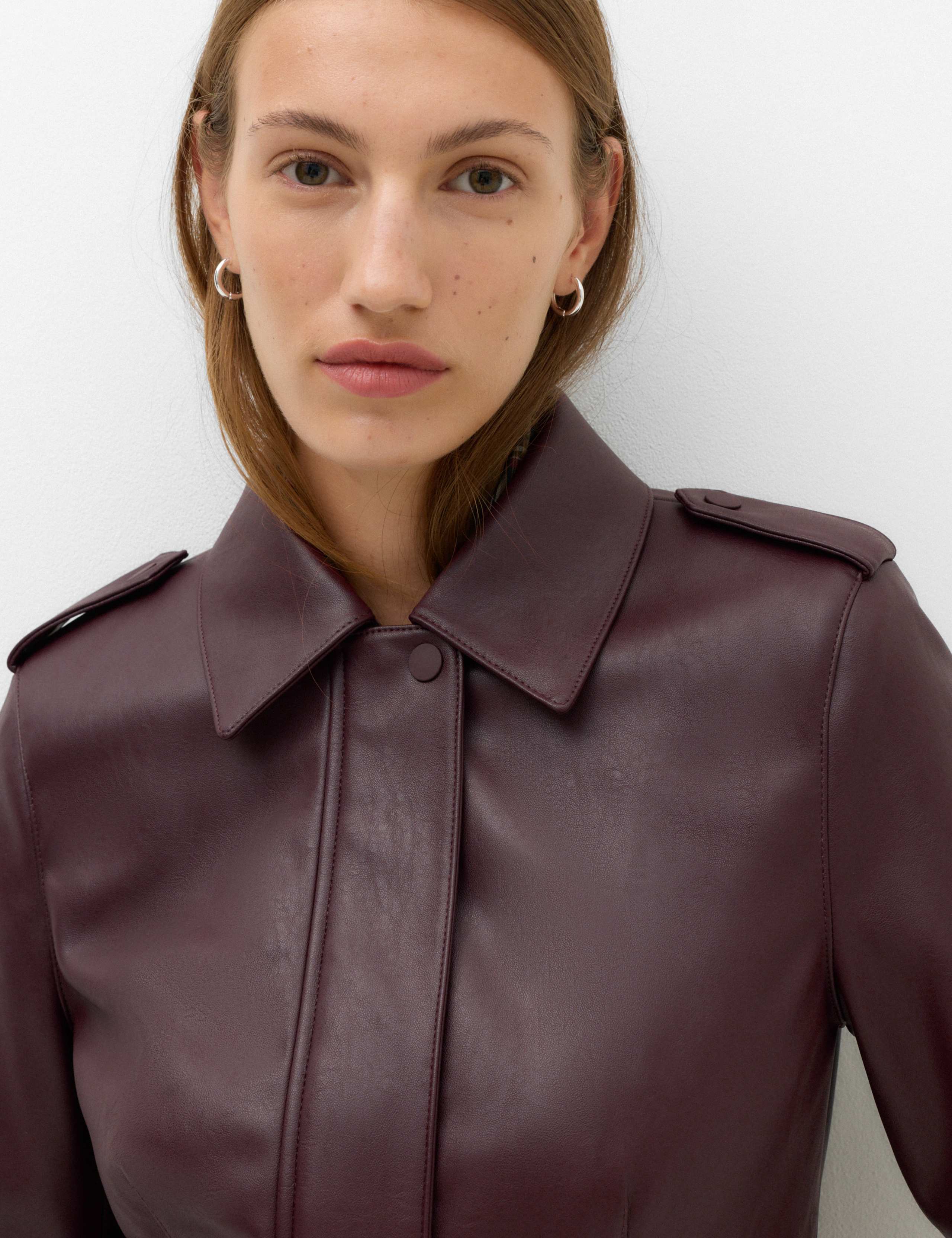 Faux Leather Harrington Jacket 5 of 7