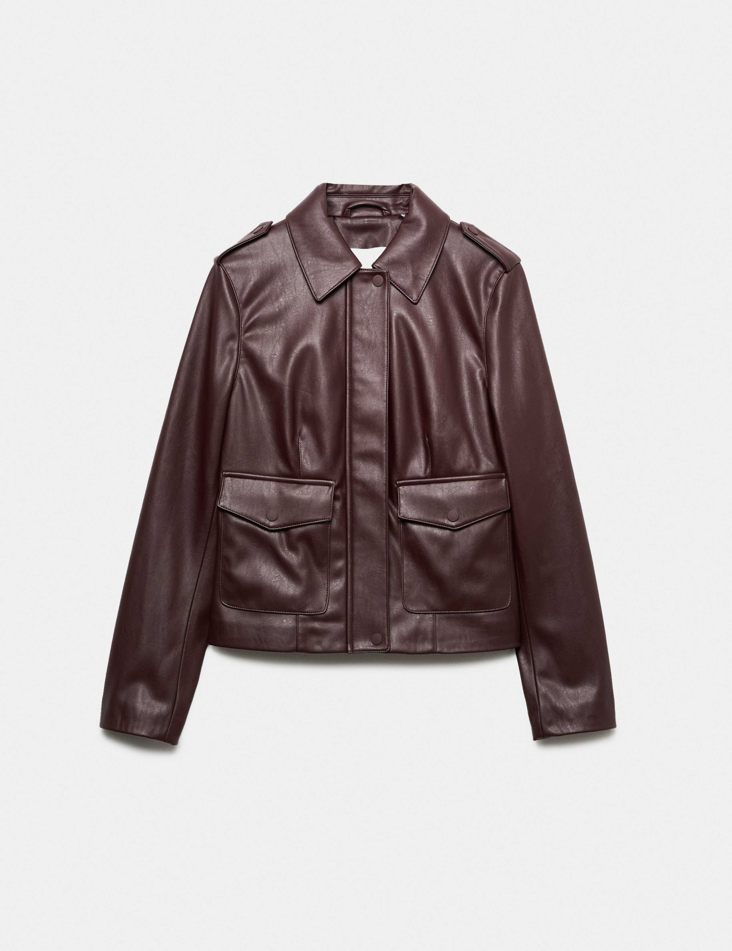 Faux Leather Harrington Jacket 2 of 7