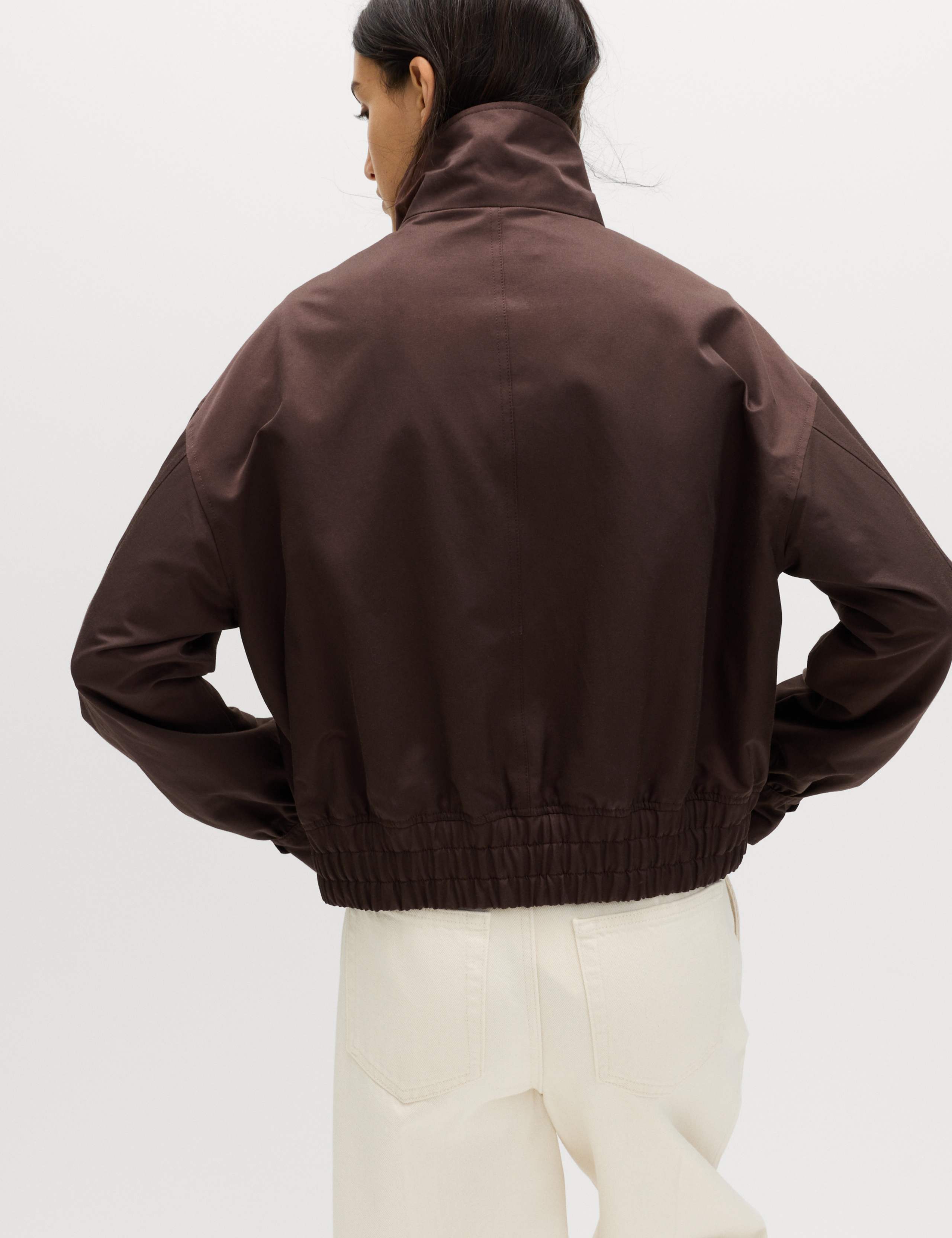 Cotton Rich Funnel Neck Bomber Jacket 7 of 7